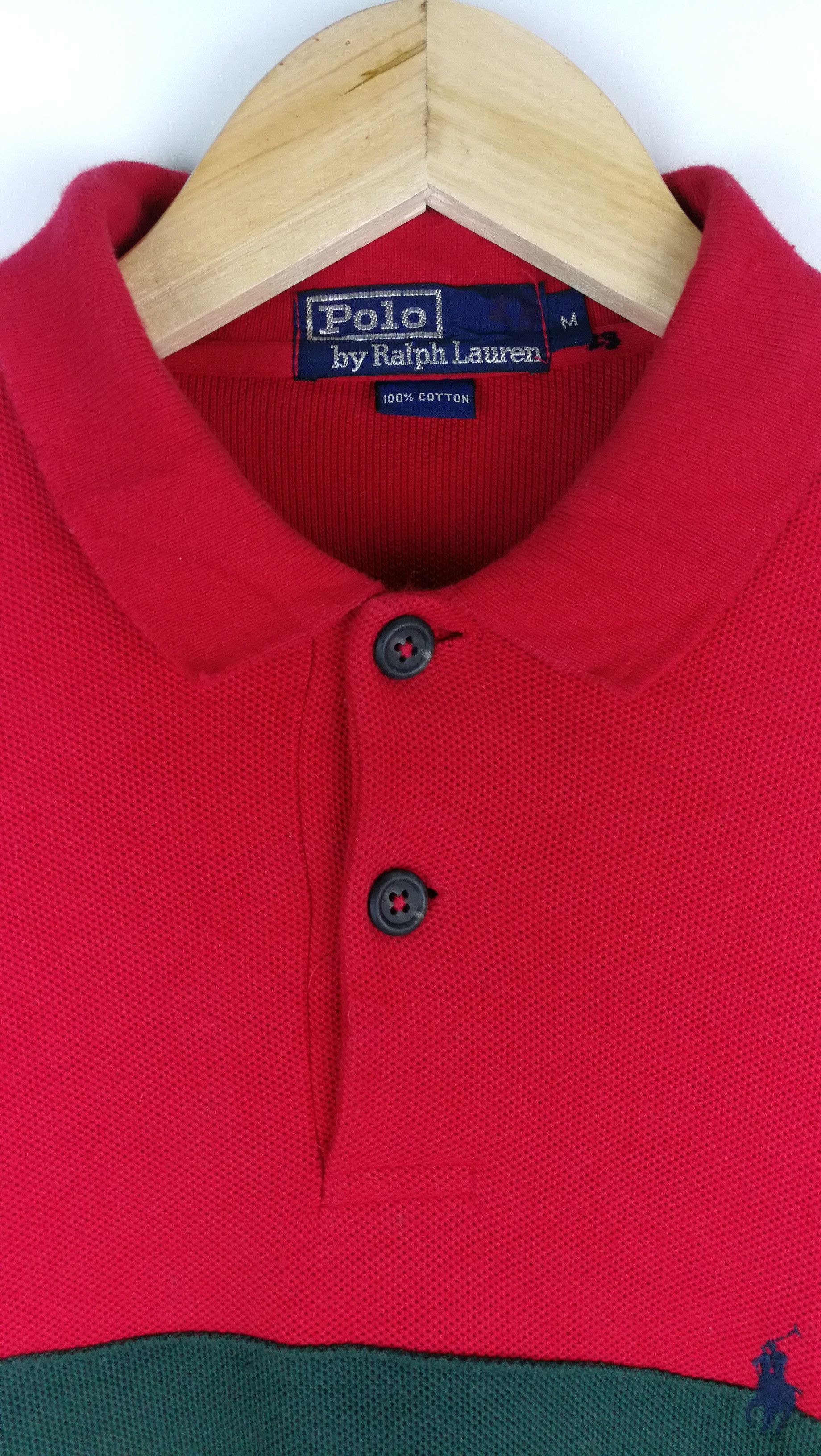 Vintage Vintage Polo Ralph Lauren small pony Striped Collar Shirt Size US L / EU 52-54 / 3 - 5 Thumbnail