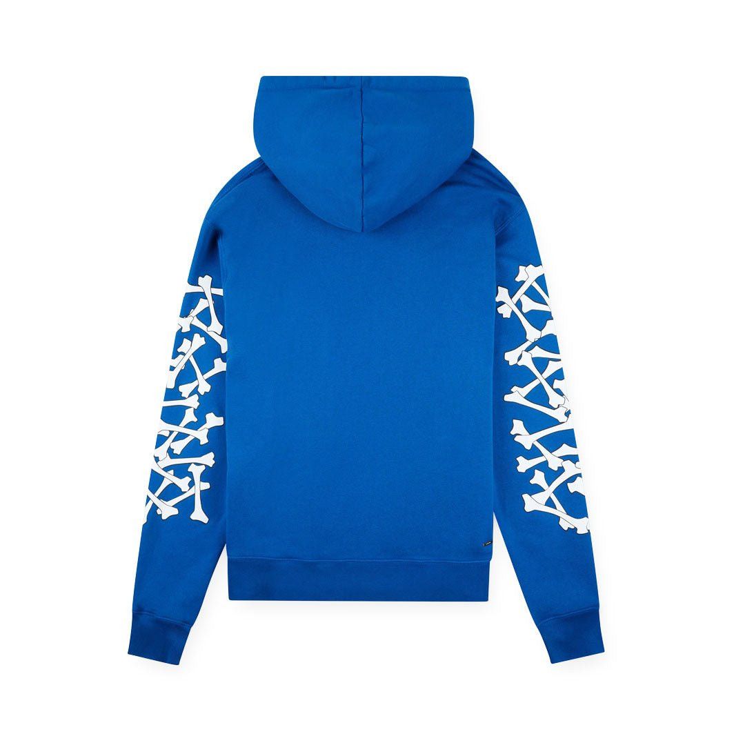Amiri Bones Stacked Hoodie Blue | Grailed