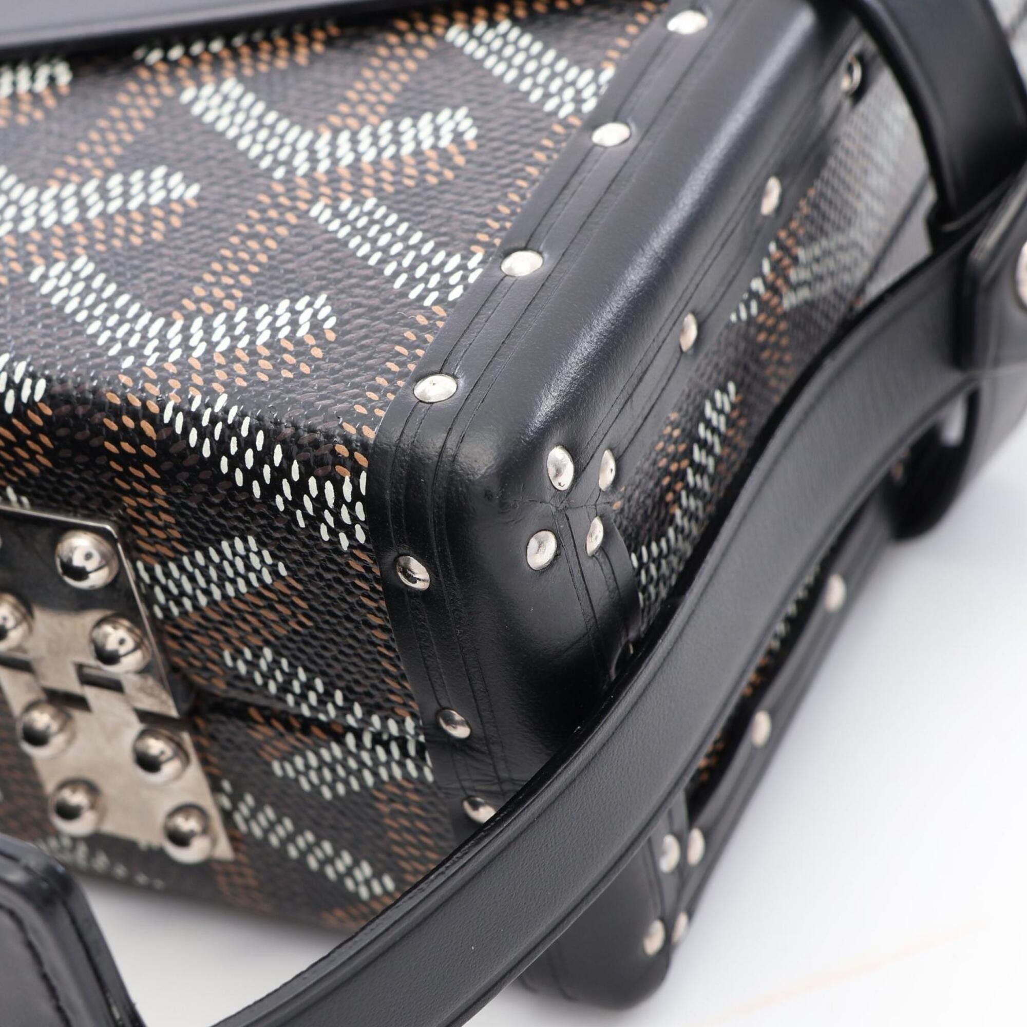 Goyard Goyard Minaudière Trunk Bag, Shoulder Handbag, Coated Canvas Leather, Women's, Black, Brown, White, MINA08PMLTY Size ONE SIZE - 6 Thumbnail