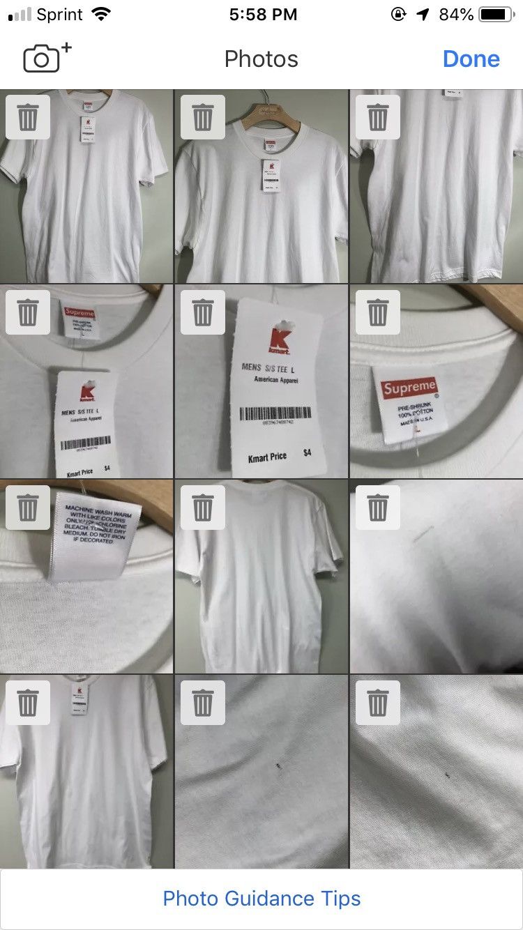 Supreme LOT OF 5 Supreme Blank T Shirt White Kmart American Apparel Grailed