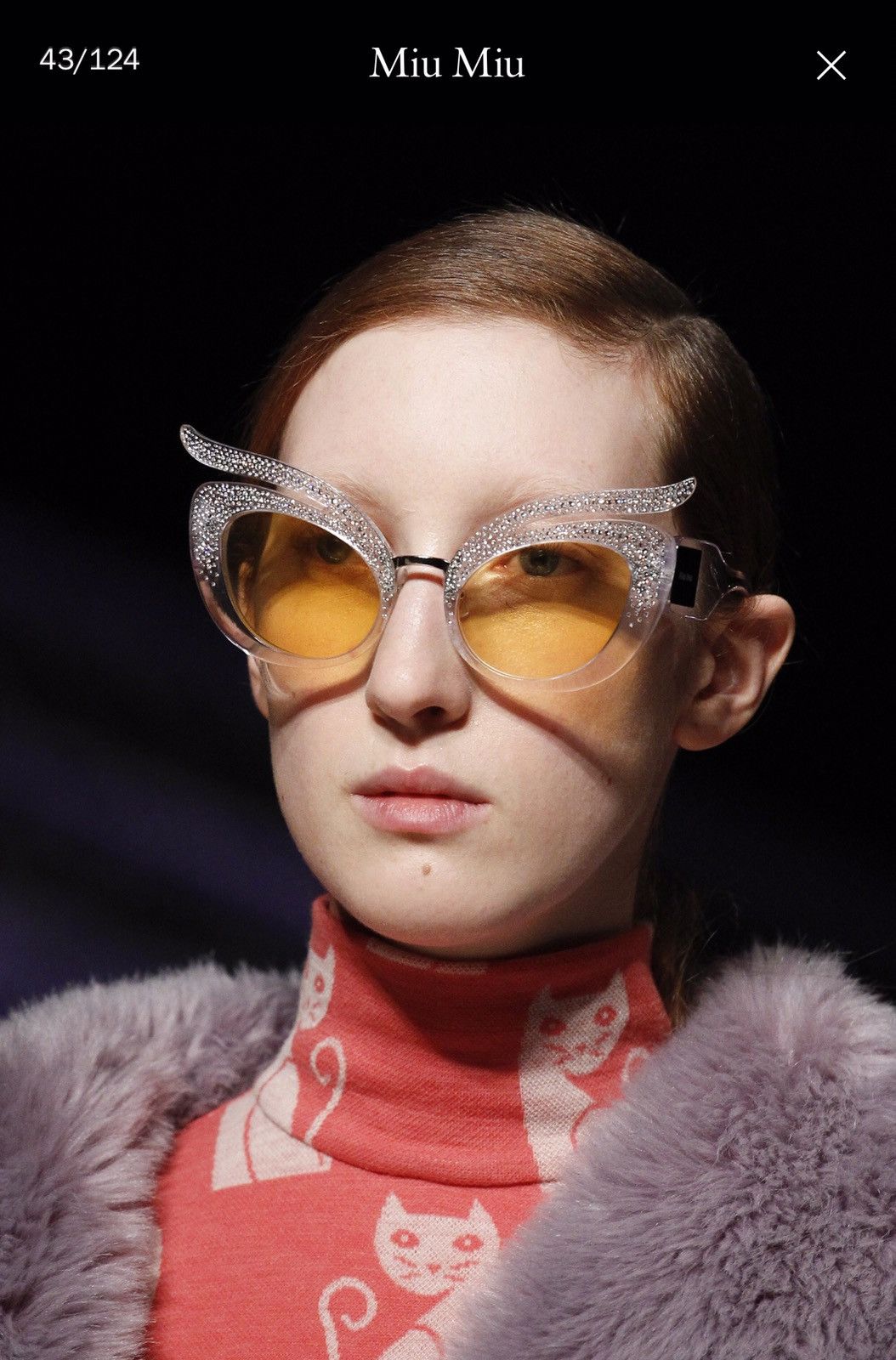 Miu Miu Miu Miu Runway Cat Eye Sunglasses Size ONE SIZE - 6 Thumbnail