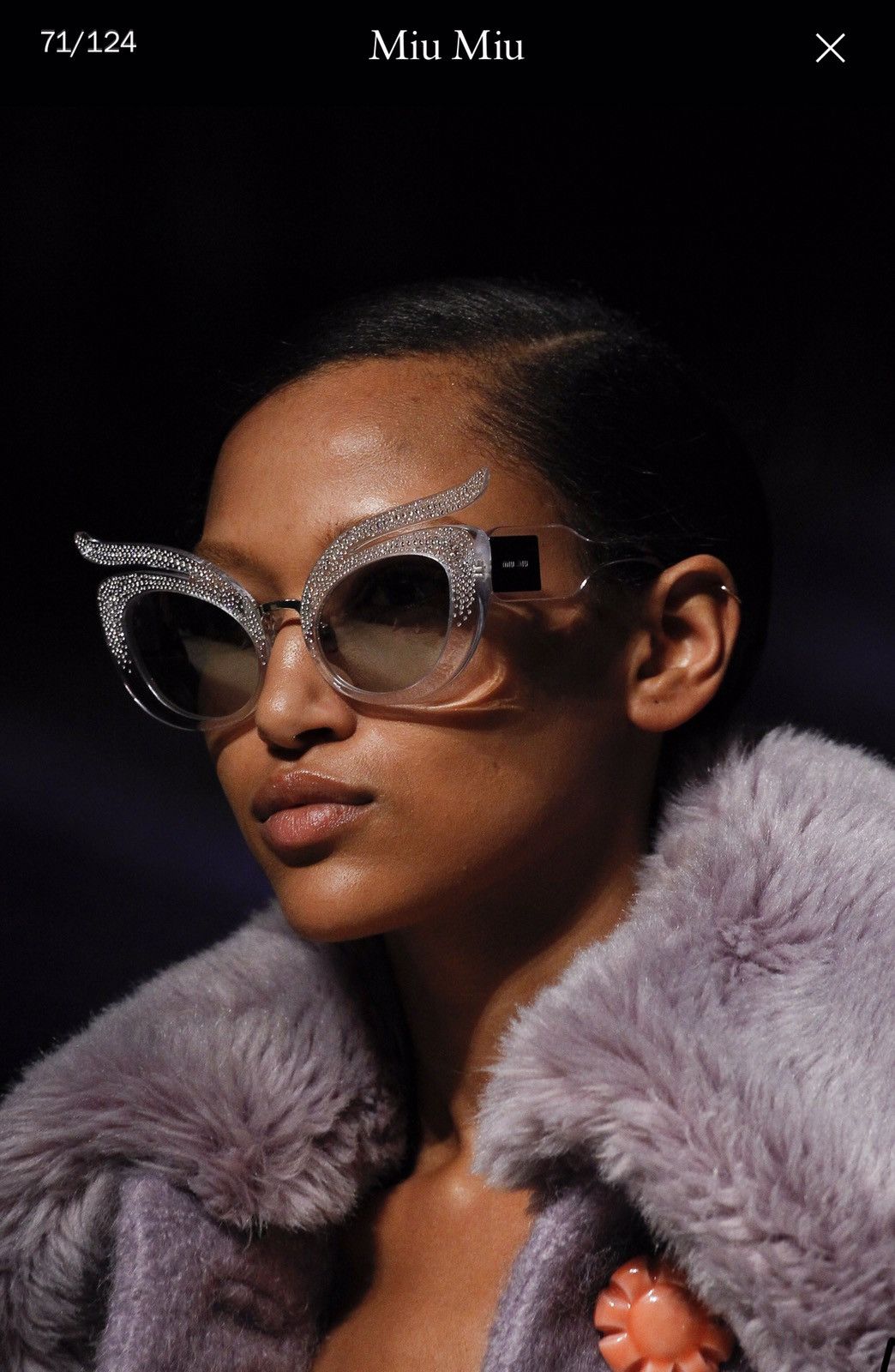 Miu Miu Miu Miu Runway Cat Eye Sunglasses Size ONE SIZE - 7 Thumbnail