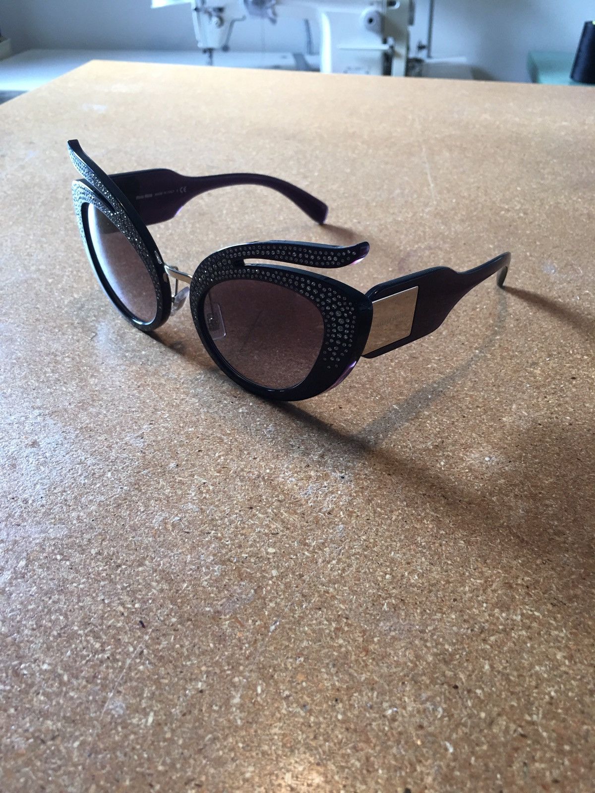 Miu Miu Miu Miu Runway Cat Eye Sunglasses Size ONE SIZE - 1 Thumbnail