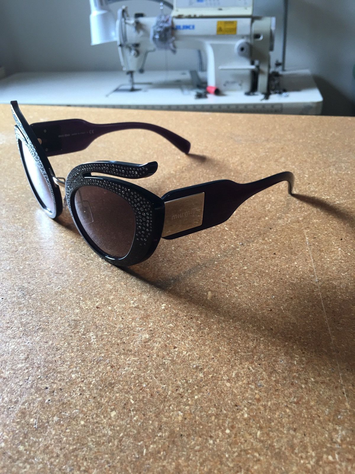 Miu Miu Miu Miu Runway Cat Eye Sunglasses Size ONE SIZE - 2 Thumbnail