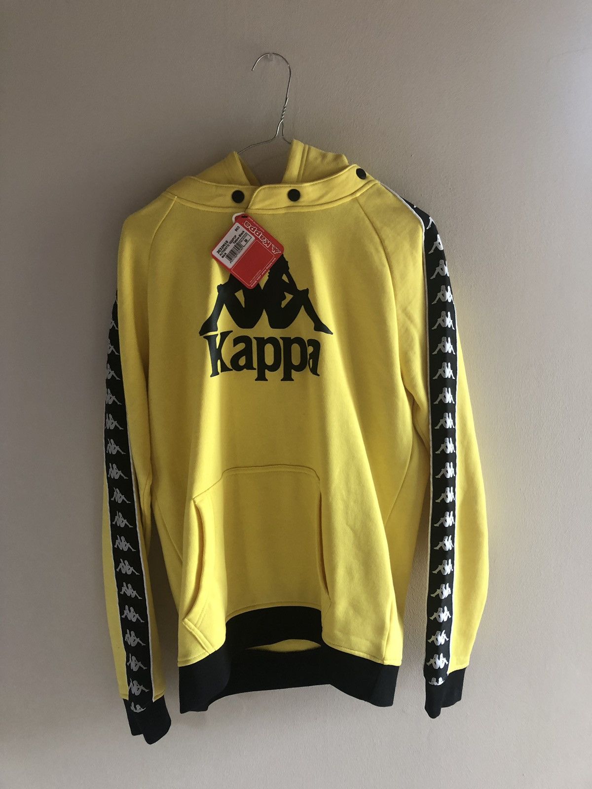 Kappa hoodie black and yellow online