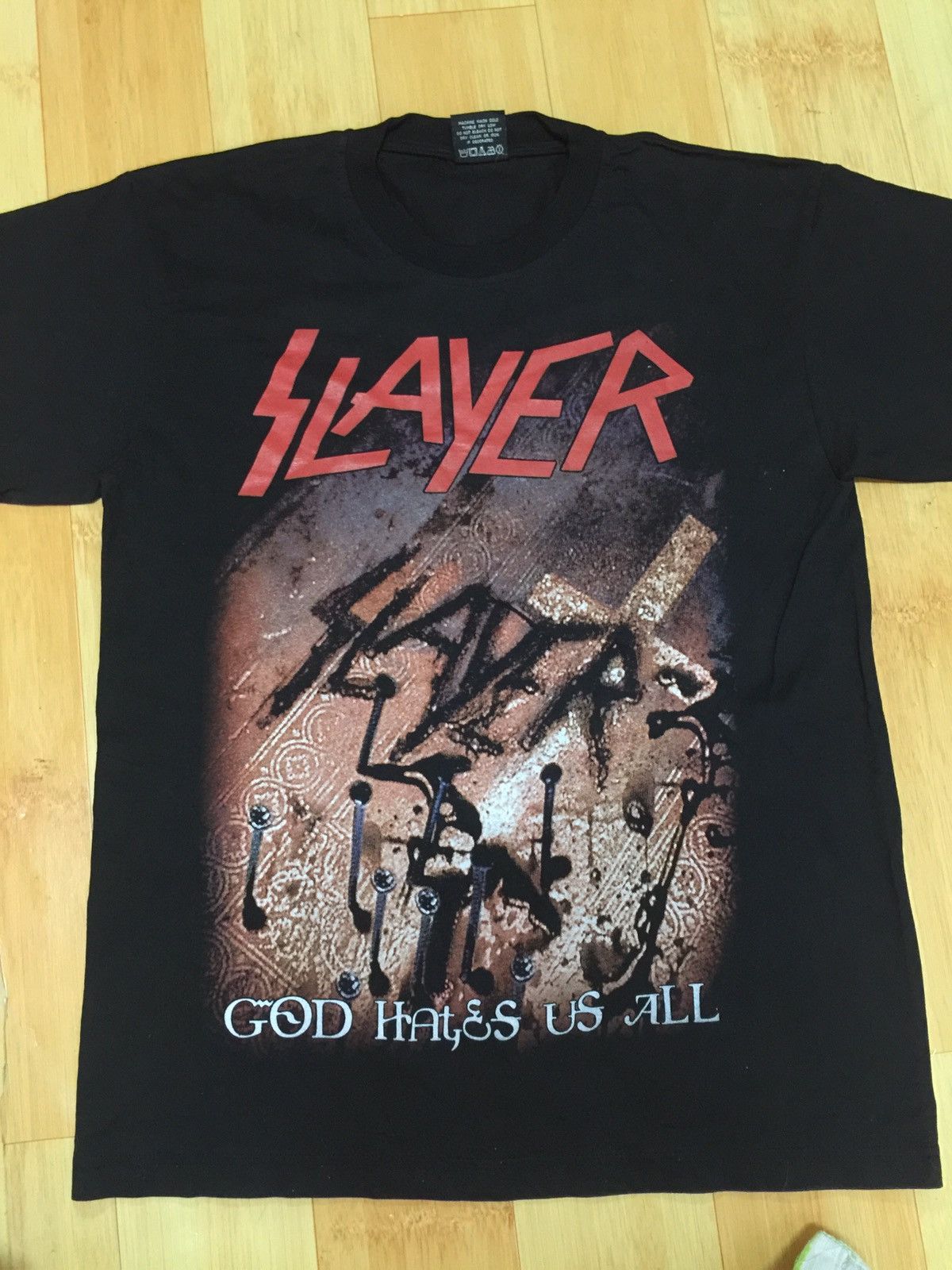 Slayer Vintage T Shirt God Hates Us All Tour Concert 2001