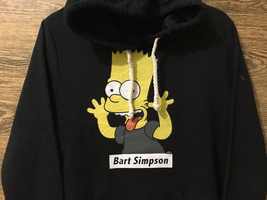 The Simpsons Bart Simpson Hoodie Pullover Unisex Medium Vintage 90 S