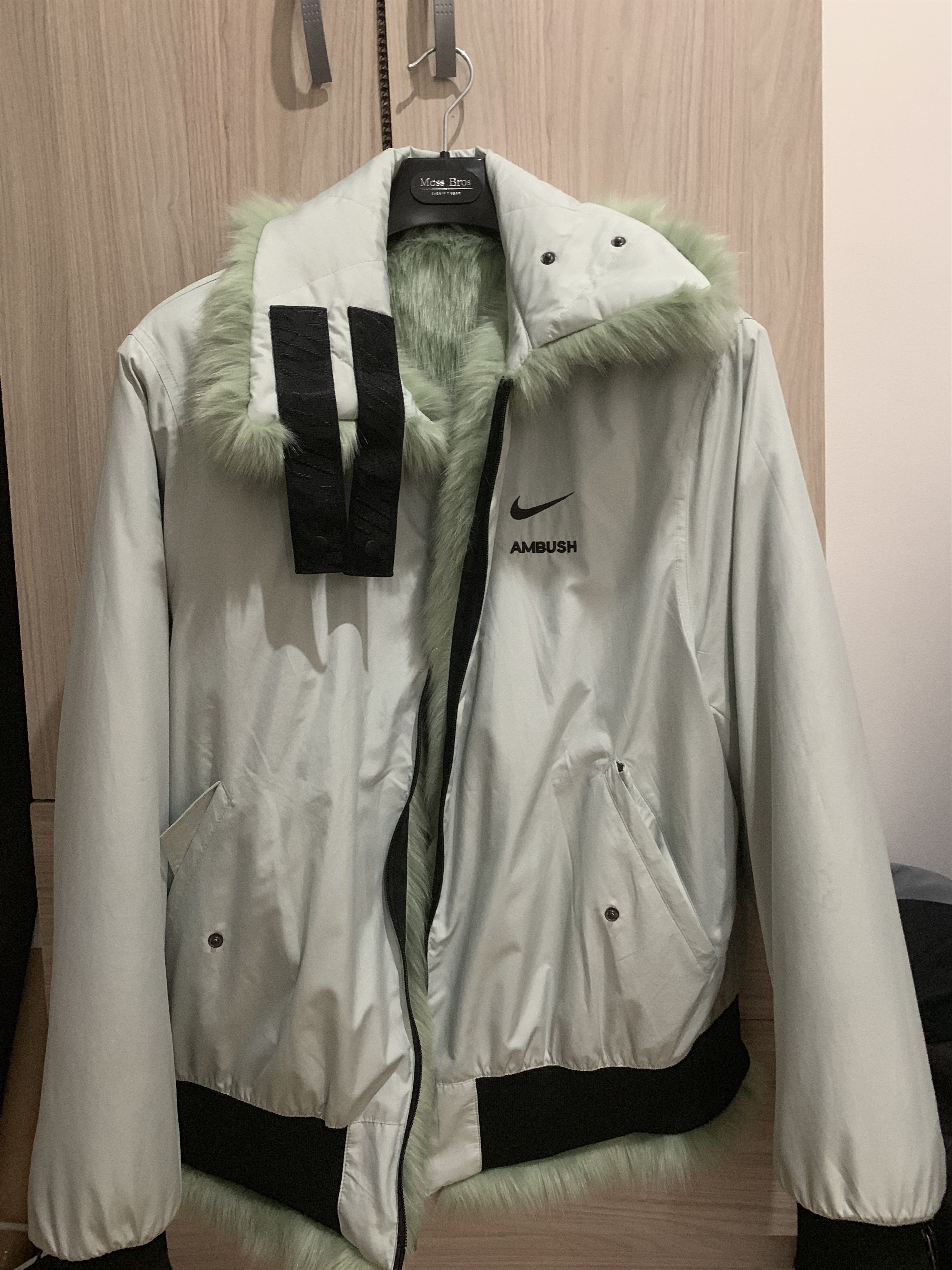 Nike Nike x Ambush Reversible Faux Fur Coat Jade Horizon Black