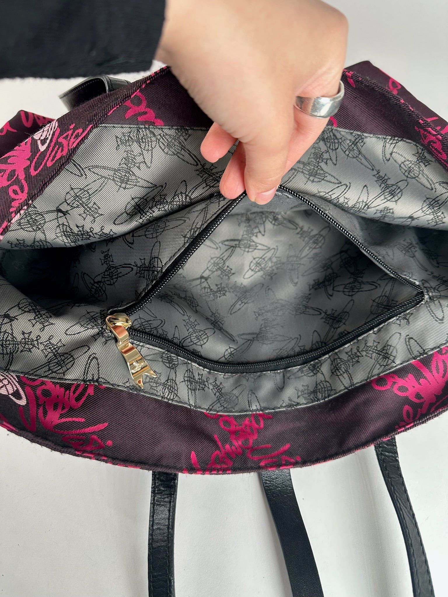 Vivienne Westwood Vintage shopper bag pink purple Size ONE SIZE - 3 Thumbnail
