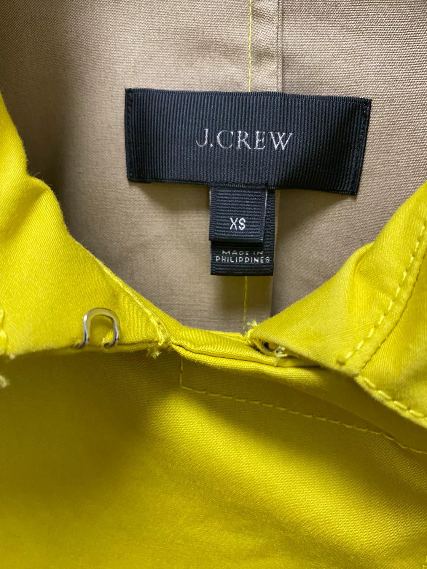 J.Crew J.Crew Yellow Trench Coat Size XS / US 0-2 / IT 36-38 - 3 Thumbnail