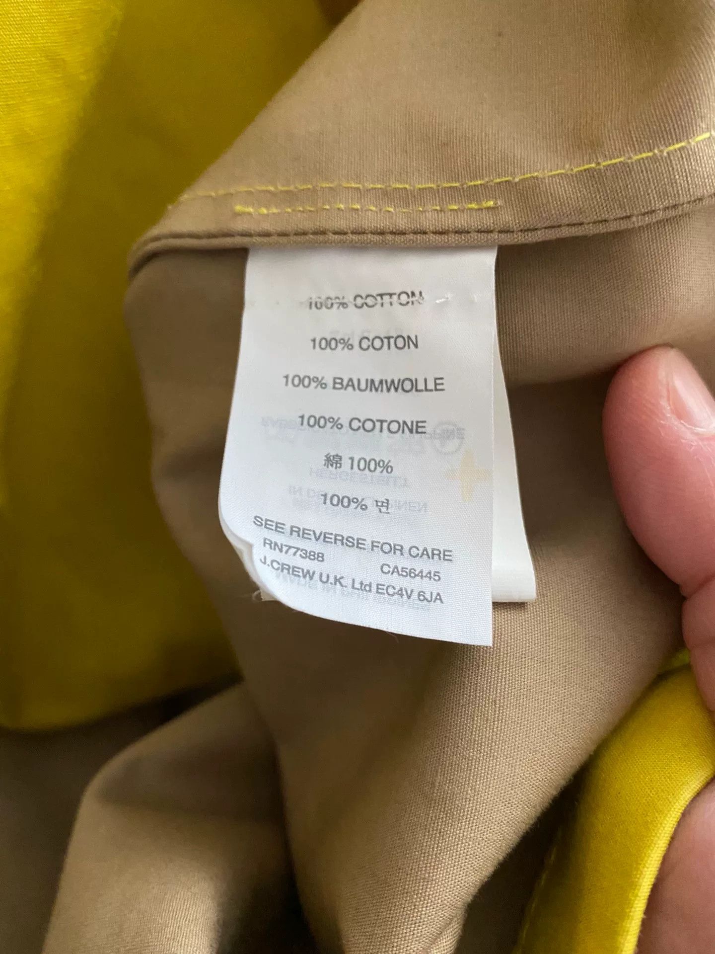 J.Crew J.Crew Yellow Trench Coat Size XS / US 0-2 / IT 36-38 - 4 Thumbnail