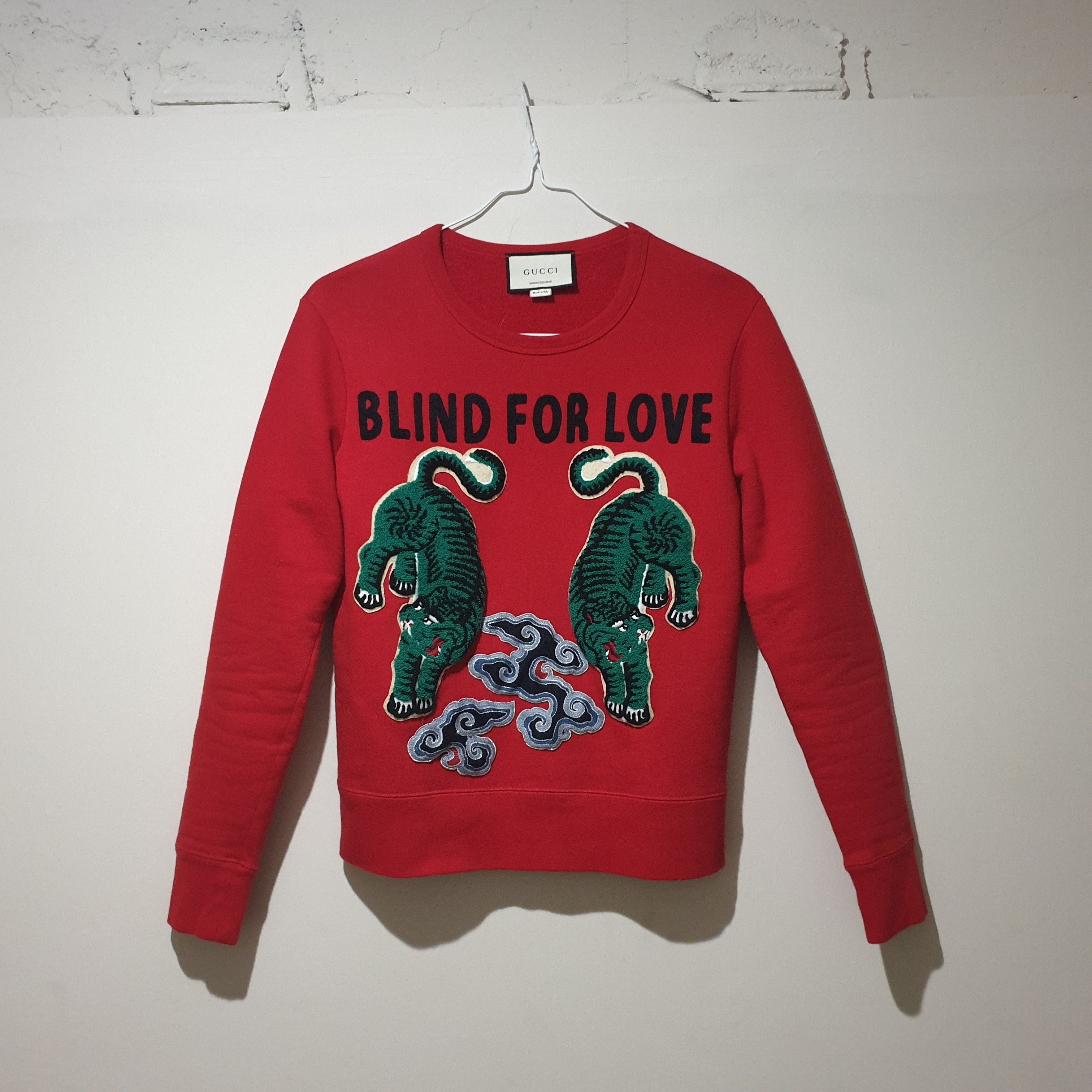 GUCCI BLIND FOR LOVE hoodie S Size men black USED F/S from