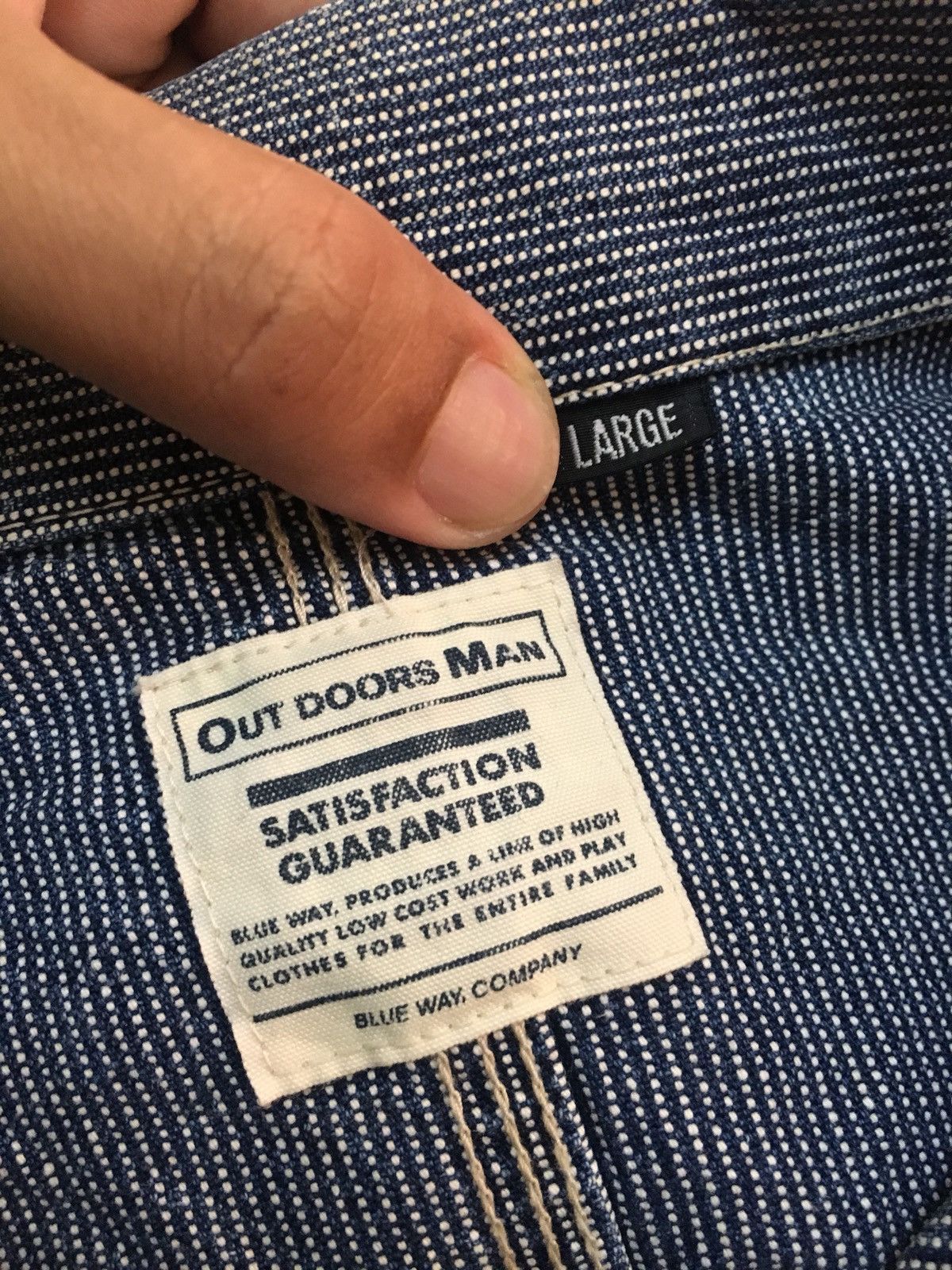 Indigo Blue way four pocket workwear button up strike Chore jacket Size US L / EU 52-54 / 3 - 6 Thumbnail