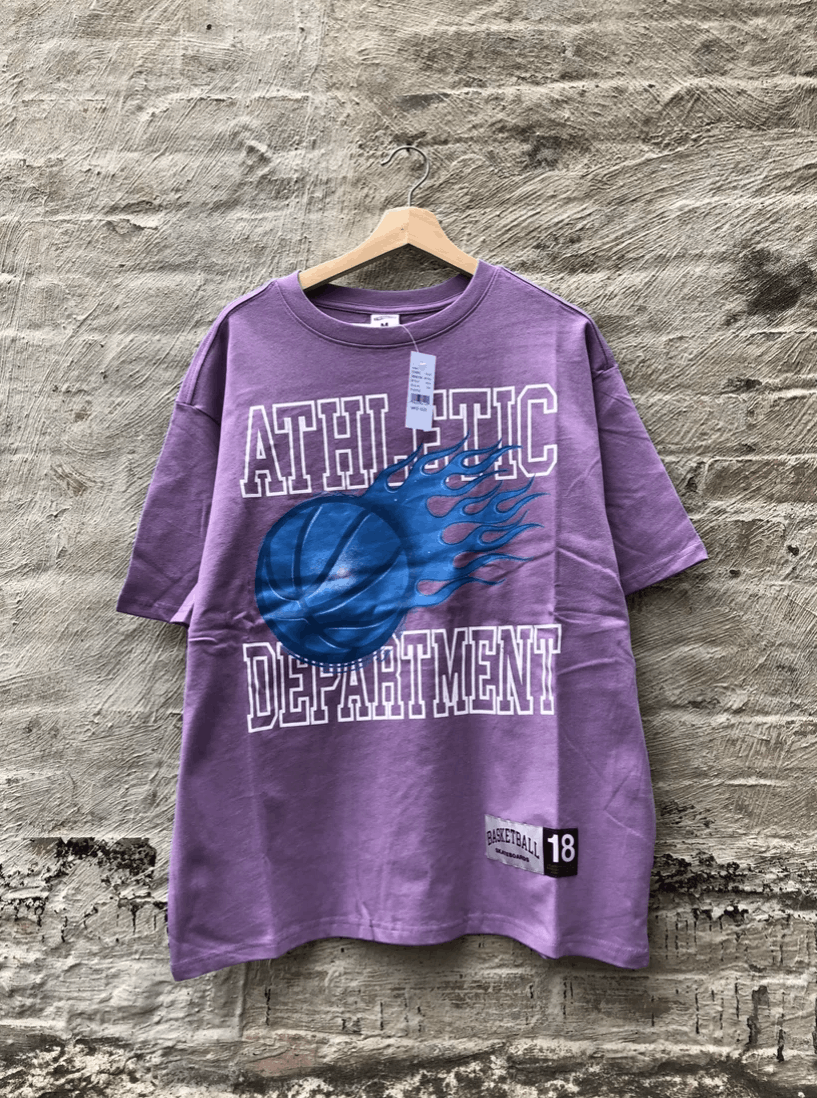 image of Heron Preston Basketball Skateboards Athletic Department Tee Medium M in Lavender, Men's