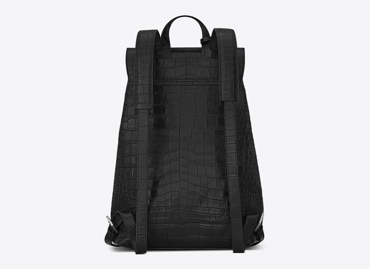 Hedi Slimane × Saint Laurent Paris BNWOT FW19 Crocodile Embossed Leather Sac de Jour Backpack Size ONE SIZE - 5 Thumbnail