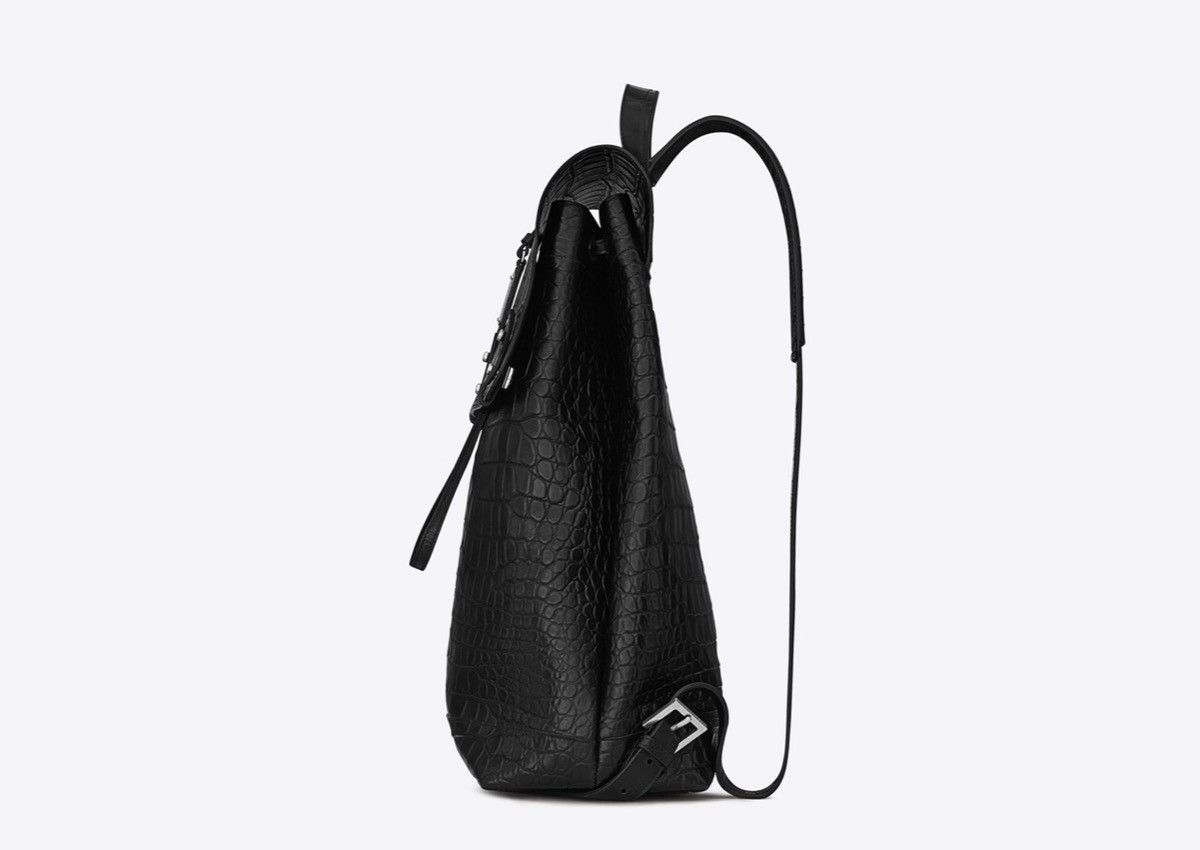 Hedi Slimane × Saint Laurent Paris BNWOT FW19 Crocodile Embossed Leather Sac de Jour Backpack Size ONE SIZE - 6 Thumbnail