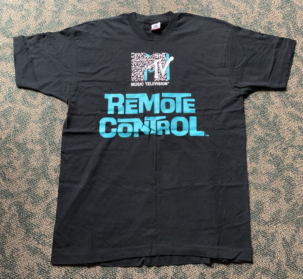 Mtv Vintage 80s MTV Remote Control 1989 Black T-Shirt Sz Large | Grailed