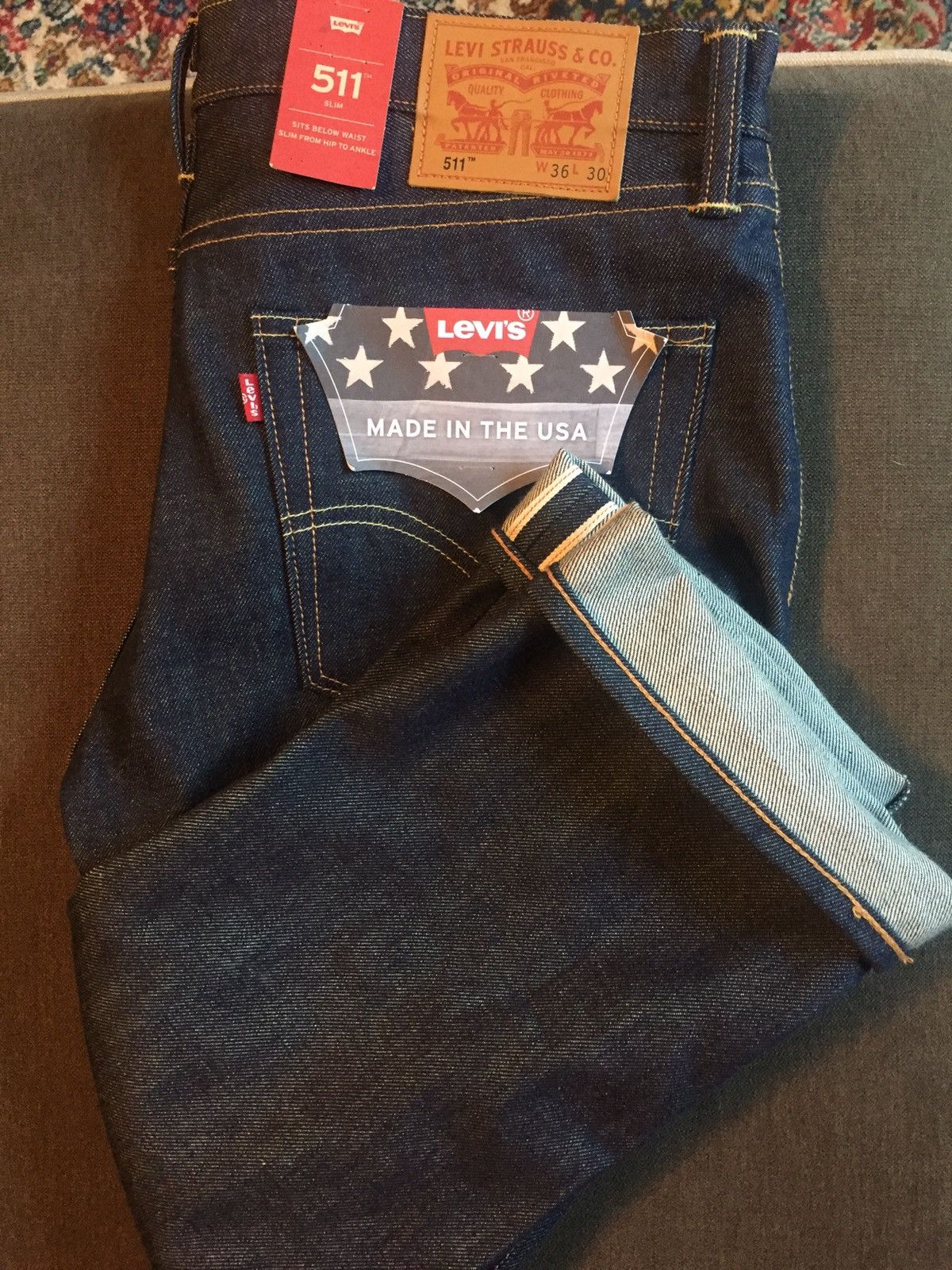 Levi's 511 Selvedge Cone Mills Oak | Grailed