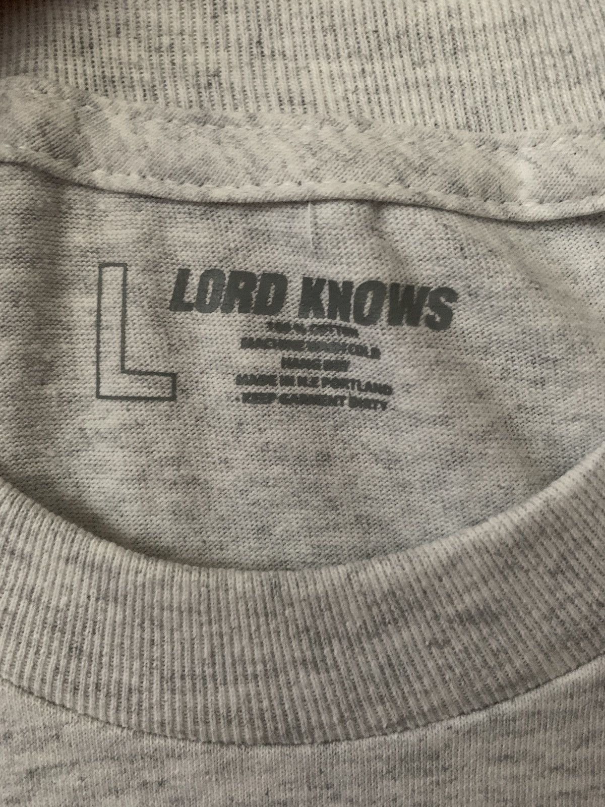 Lxrdknows Lord Knows Grey Tee Size L Size US L / EU 52-54 / 3 - 2 Thumbnail