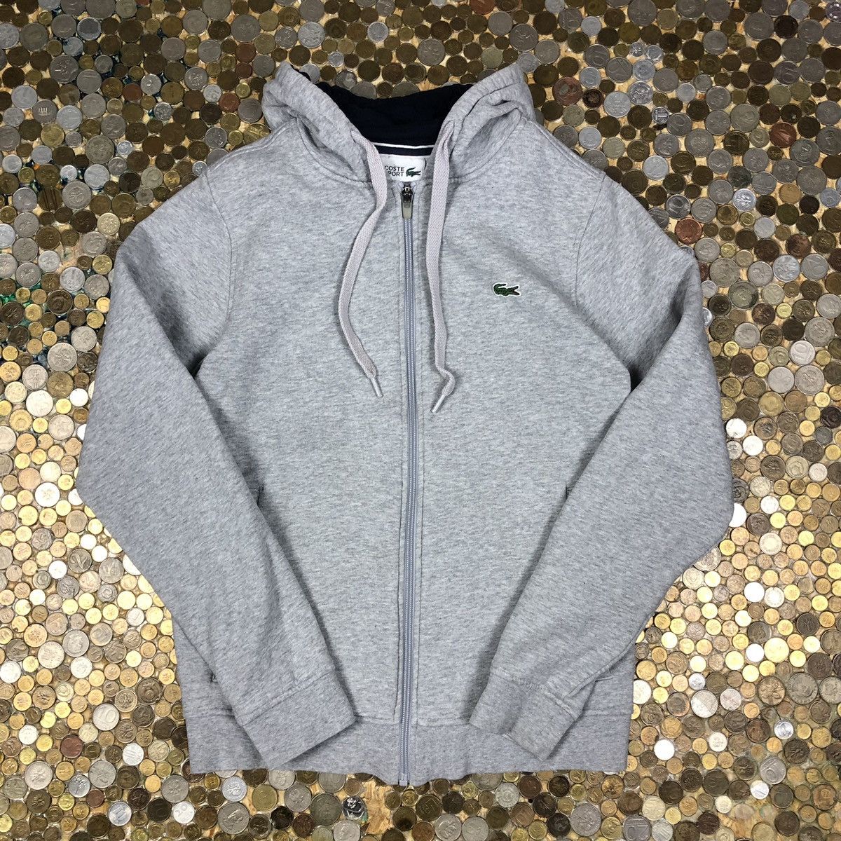 Lacoste Lacoste Zip Hoodie Gray Size US XS / EU 42 / 0 - 1 Thumbnail
