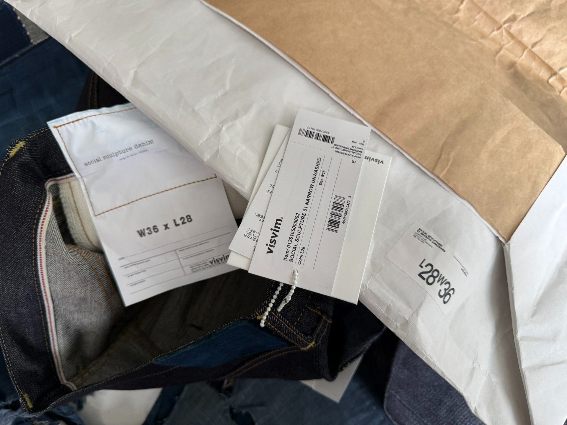 Visvim Visvim 26SS Social Sculpture 01 Narrow Unwashed Jeans | Grailed