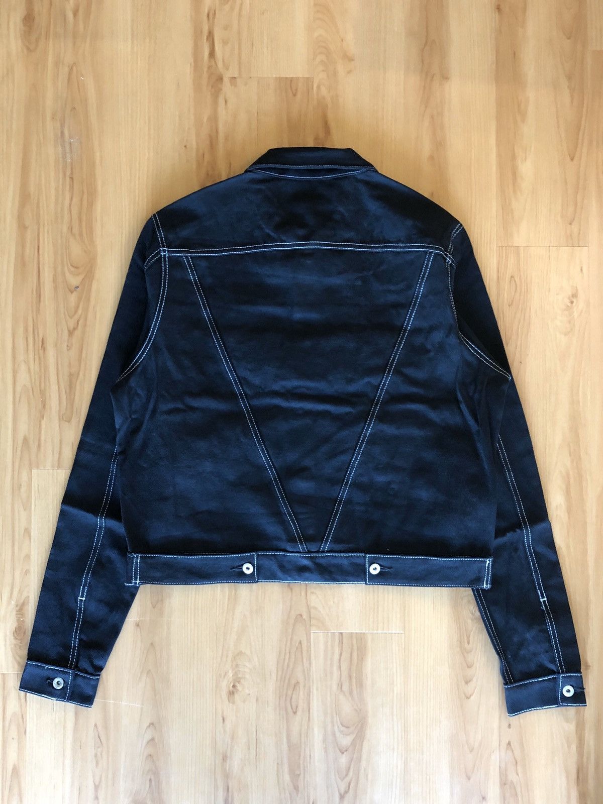 Black jean jacket vlone best sale