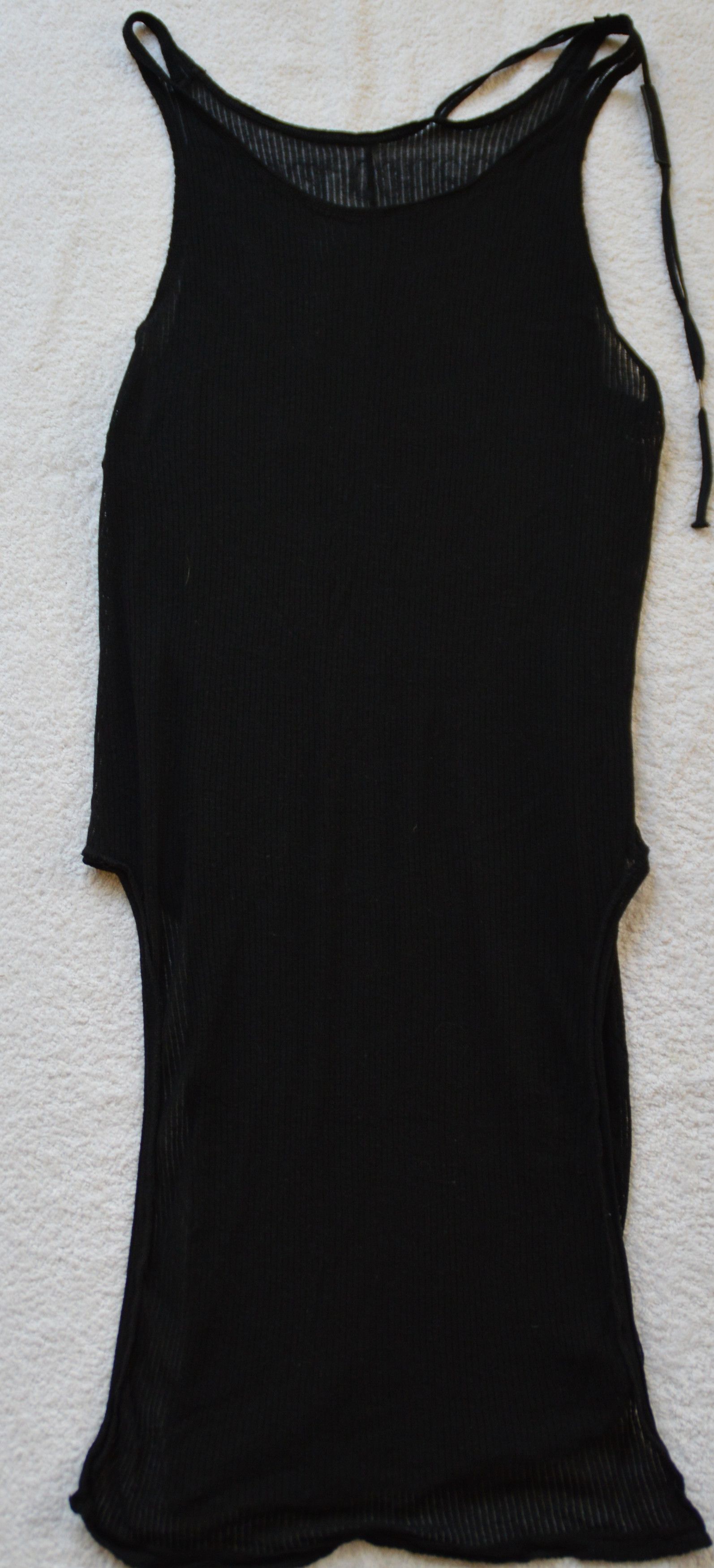Boris Bidjan Saberi Tank Top black long size L Tops