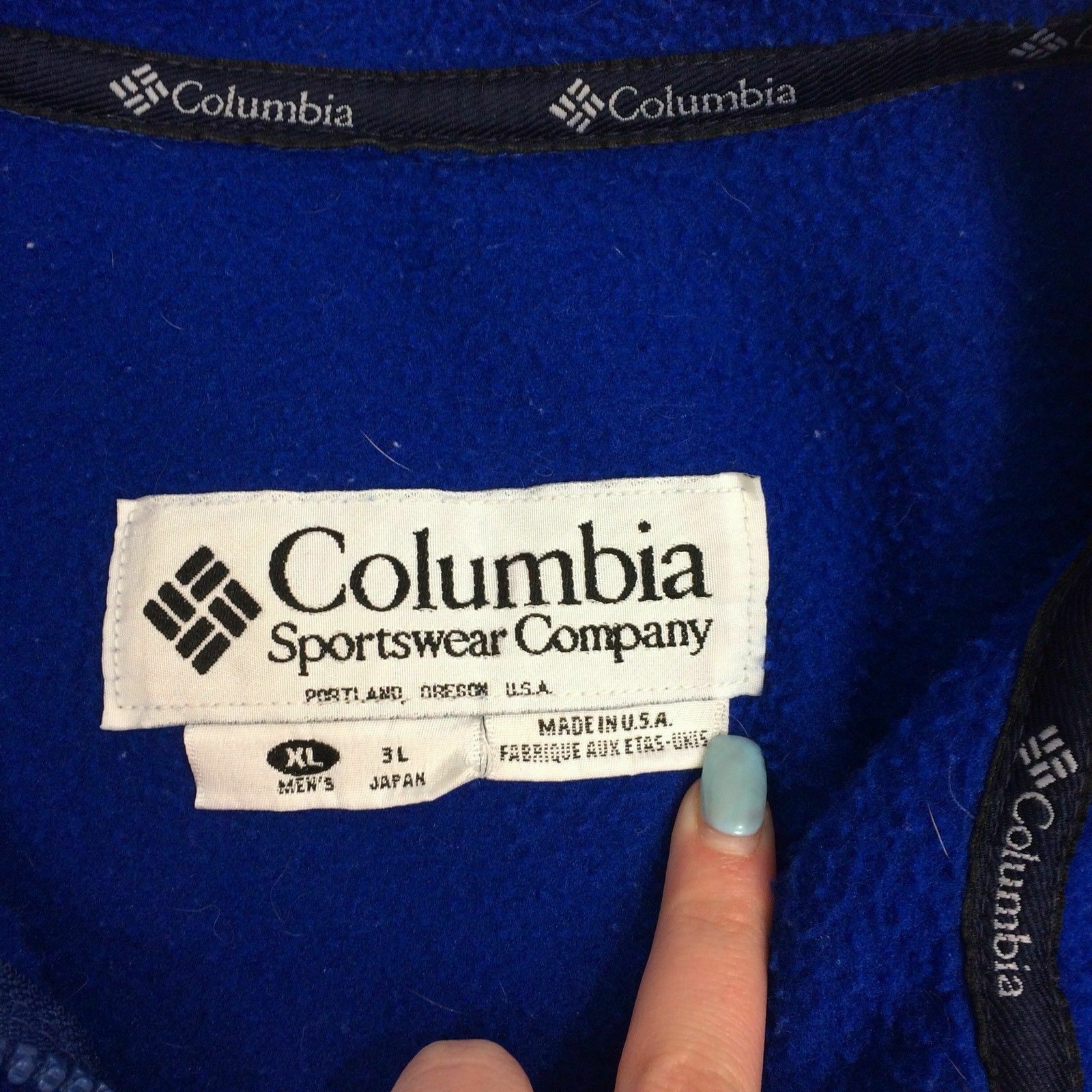 Columbia 90's ColumbiaTHICK FLEECE Coat Full Zip Winter SKI Jacket Size US XL / EU 56 / 4 - 3 Thumbnail