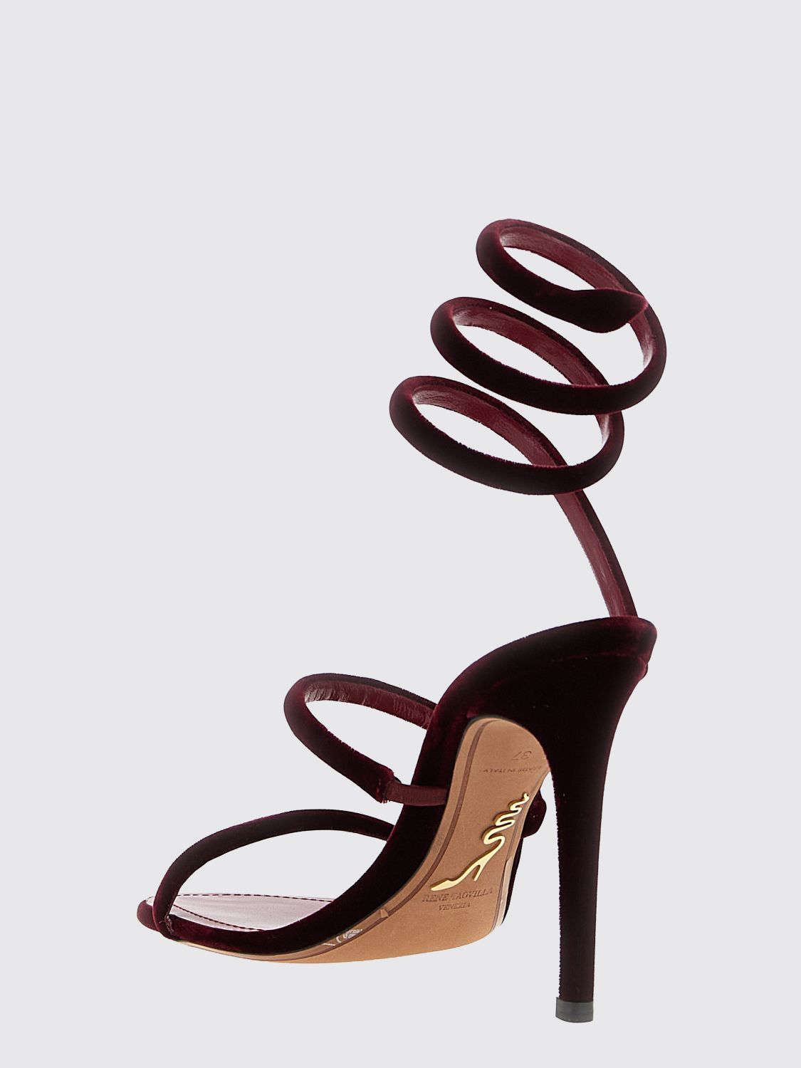 Rene Caovilla Heeled Sandal Woman Burgundy, Women's (Size 5.5) — image 3 of 3