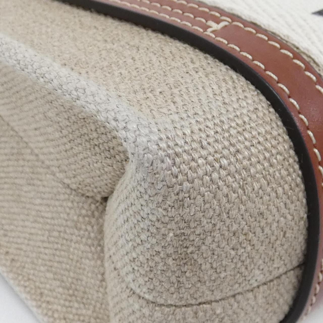 Chloe Chloe Chloe Woody Linen Canvas Calfskin Tote Bag Textile Tote Bag CHC22AP237I26 DUTY FREE for USA Size ONE SIZE - 2 Thumbnail