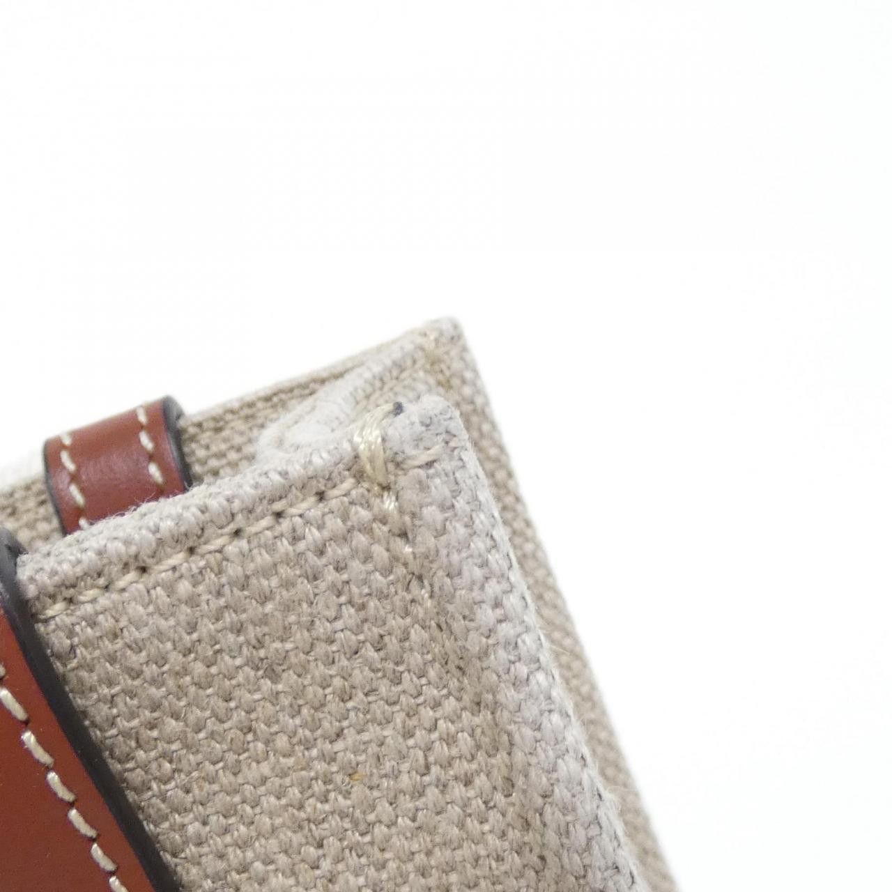 Chloe Chloe Chloe Woody Linen Canvas Calfskin Tote Bag Textile Tote Bag CHC22AP237I26 DUTY FREE for USA Size ONE SIZE - 3 Thumbnail