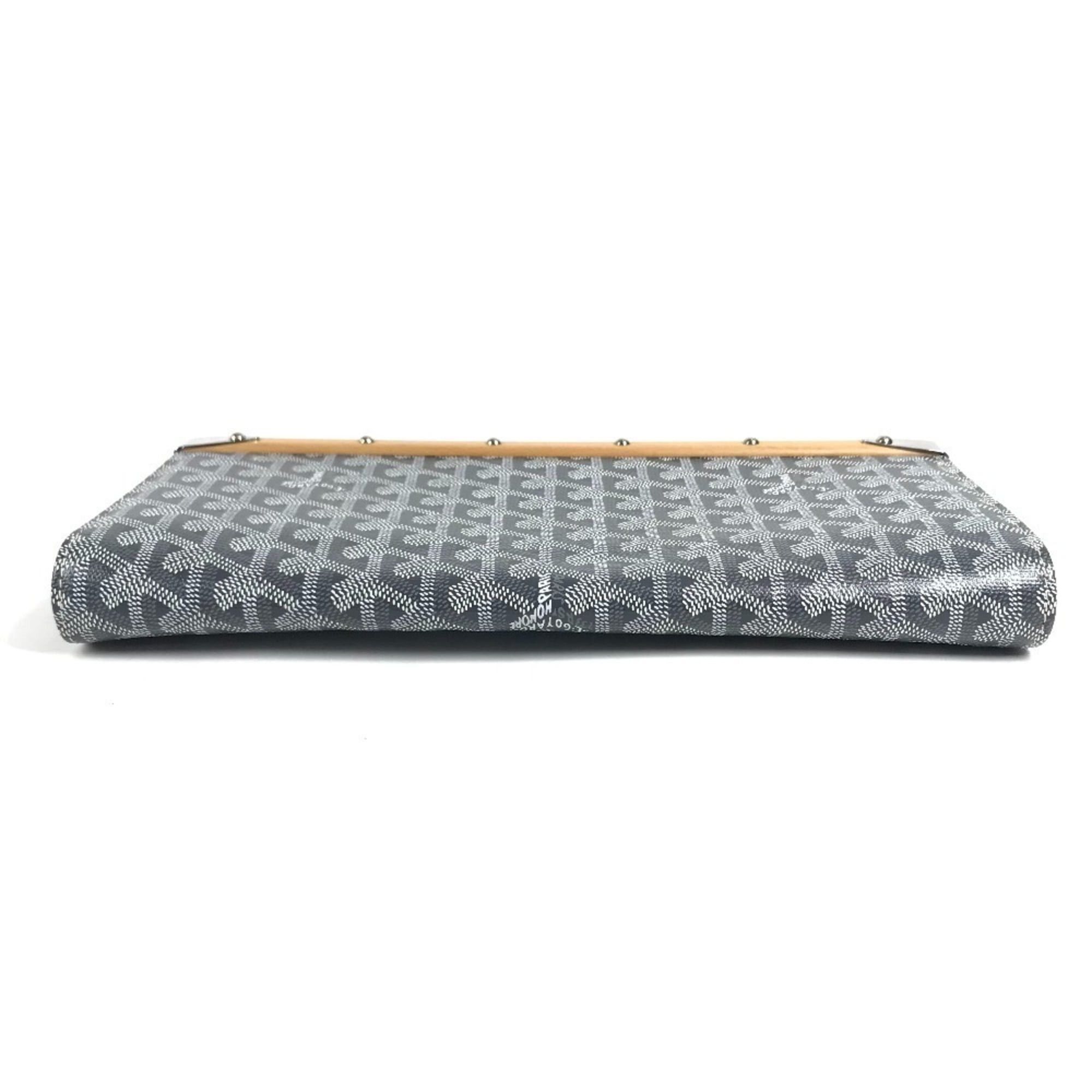 Goyard GOYARD Monte Carlo Bag, Flap Handbag, Pouch, Clutch Leather, Men's/Women's, Gray, Like New Size ONE SIZE - 6 Thumbnail