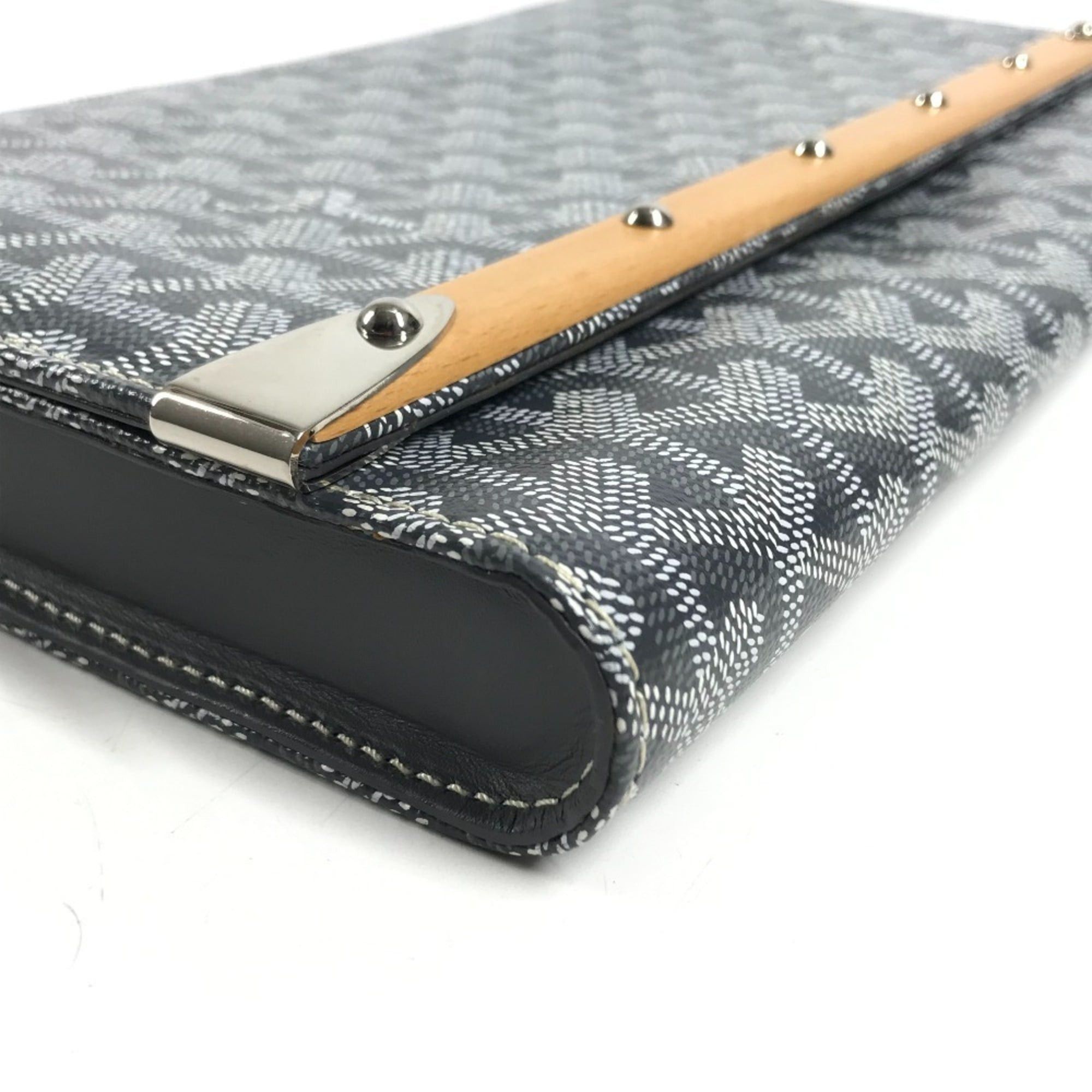 Goyard GOYARD Monte Carlo Bag, Flap Handbag, Pouch, Clutch Leather, Men's/Women's, Gray, Like New Size ONE SIZE - 7 Thumbnail