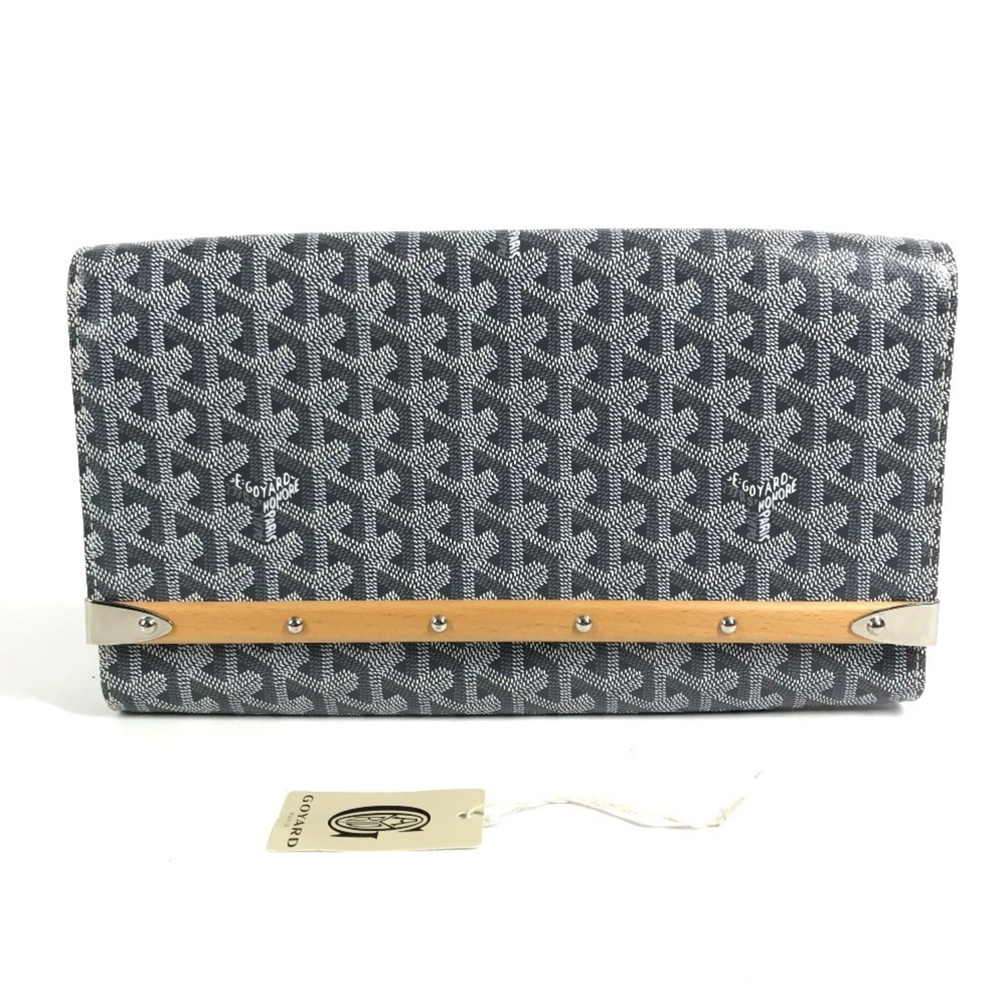 Goyard GOYARD Monte Carlo Bag, Flap Handbag, Pouch, Clutch Leather, Men's/Women's, Gray, Like New Size ONE SIZE - 16 Thumbnail