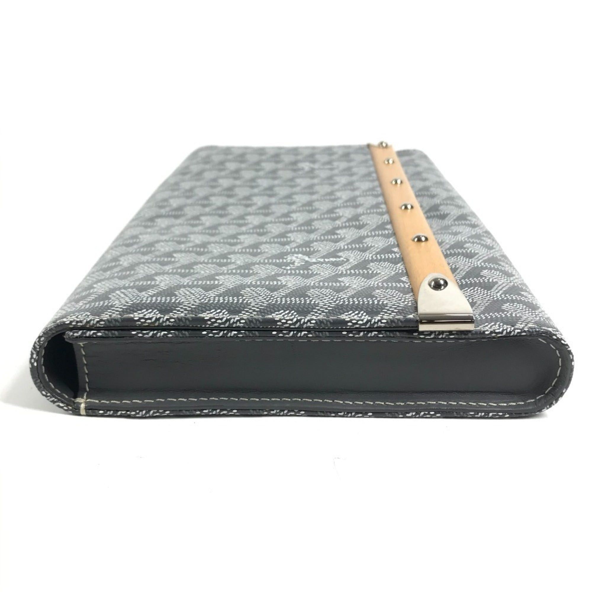 Goyard GOYARD Monte Carlo Bag, Flap Handbag, Pouch, Clutch Leather, Men's/Women's, Gray, Like New Size ONE SIZE - 3 Thumbnail