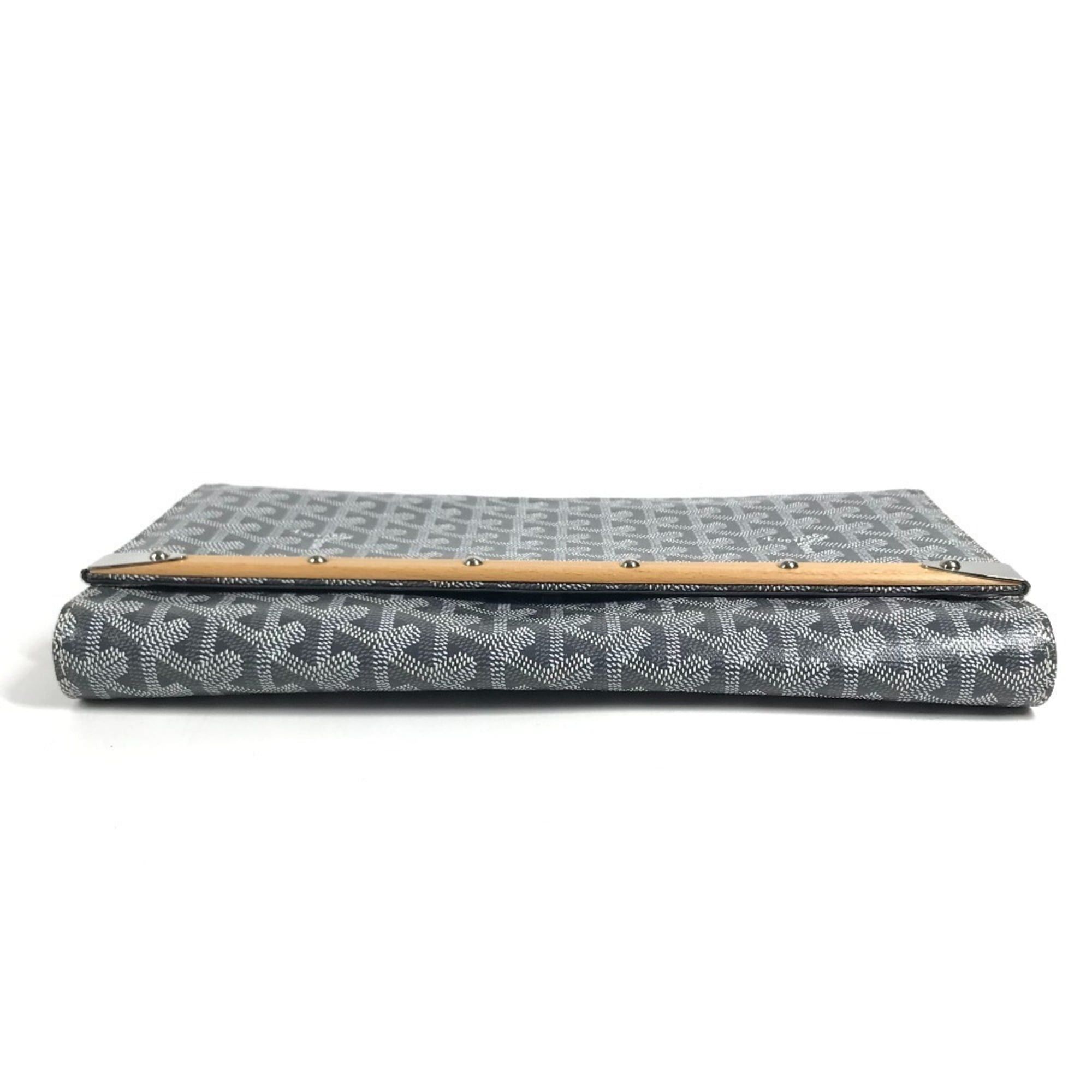 Goyard GOYARD Monte Carlo Bag, Flap Handbag, Pouch, Clutch Leather, Men's/Women's, Gray, Like New Size ONE SIZE - 5 Thumbnail