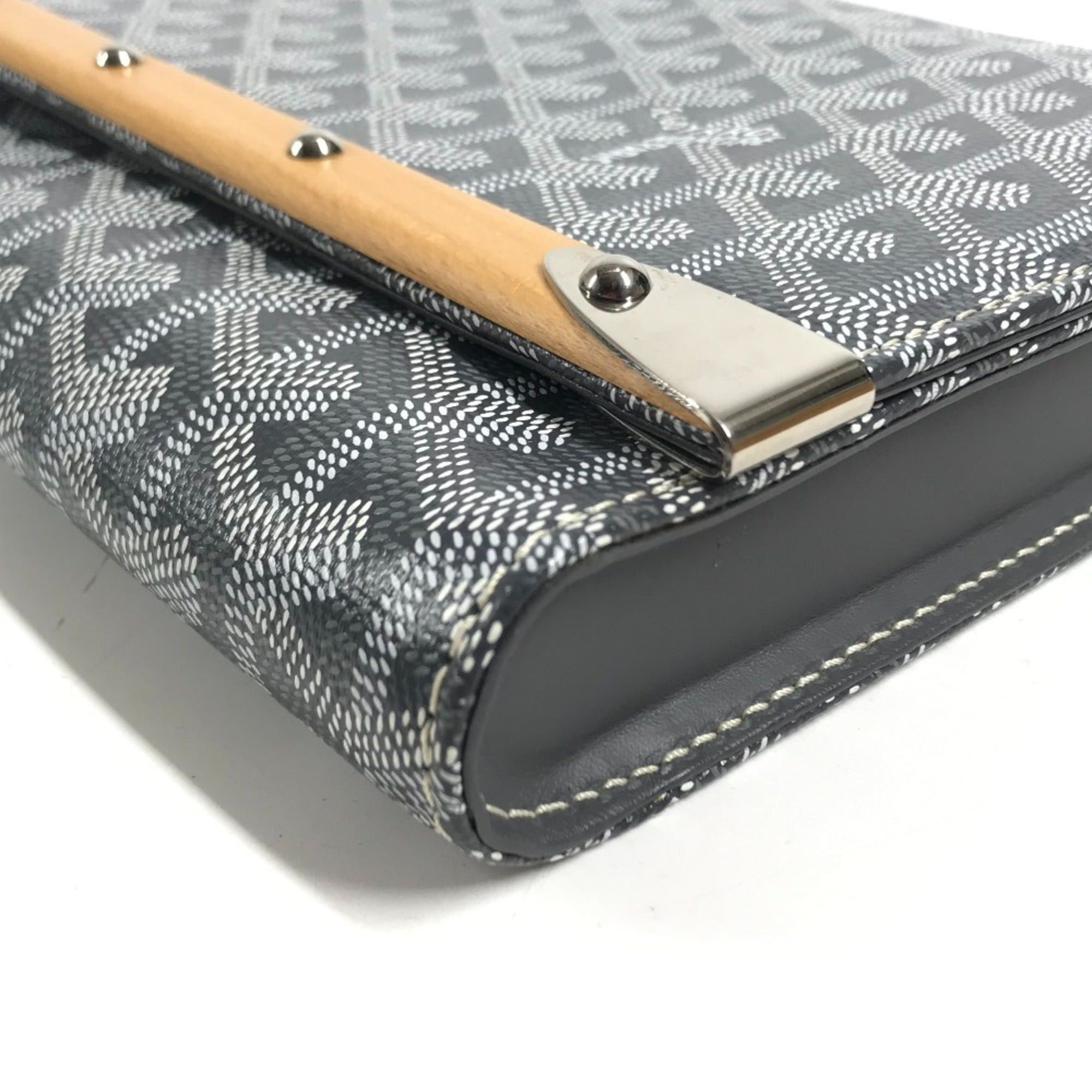 Goyard GOYARD Monte Carlo Bag, Flap Handbag, Pouch, Clutch Leather, Men's/Women's, Gray, Like New Size ONE SIZE - 8 Thumbnail