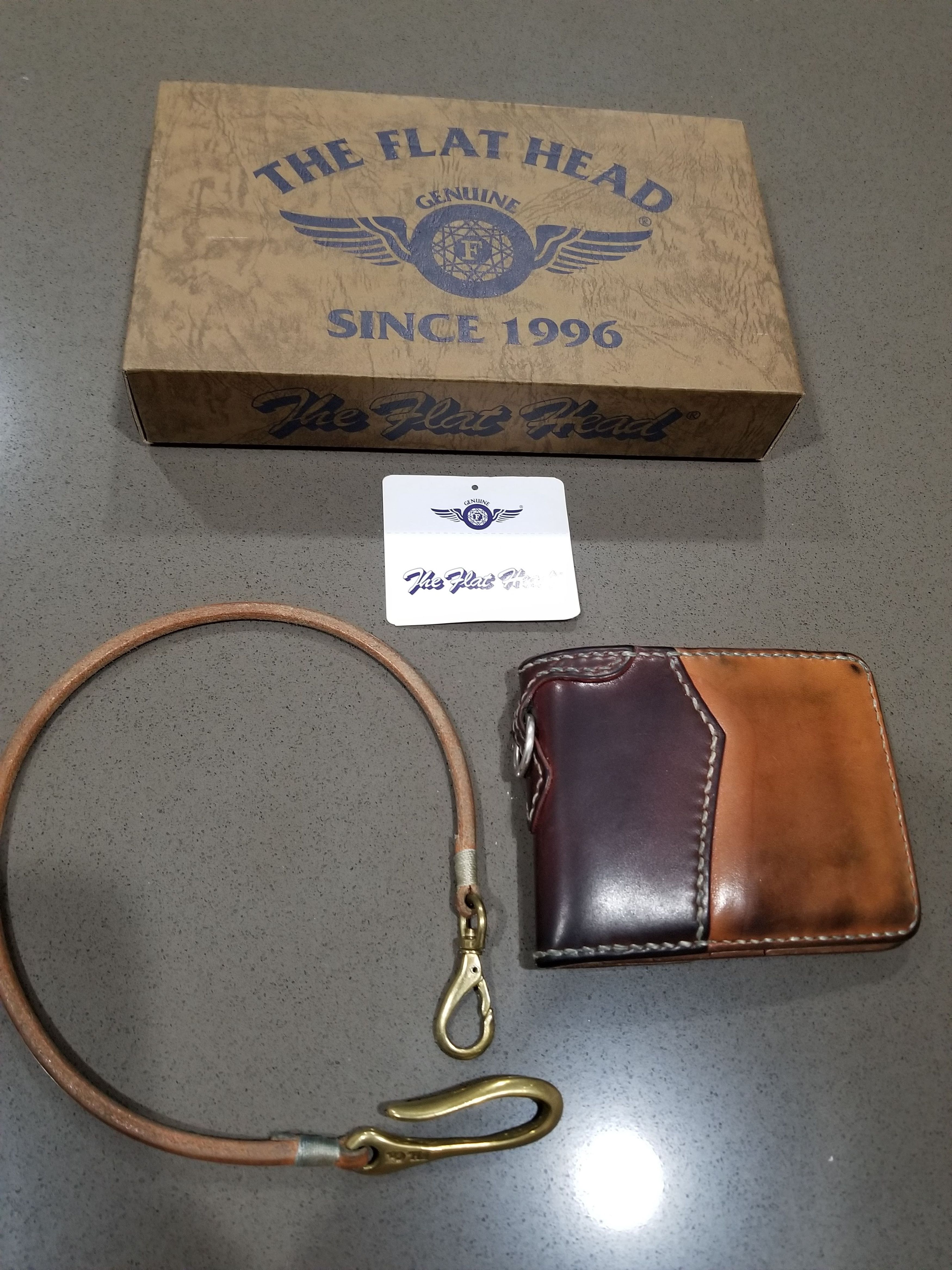 The Flat Head Flat Head Wild Child wallet w/leather wallet chain Grailed