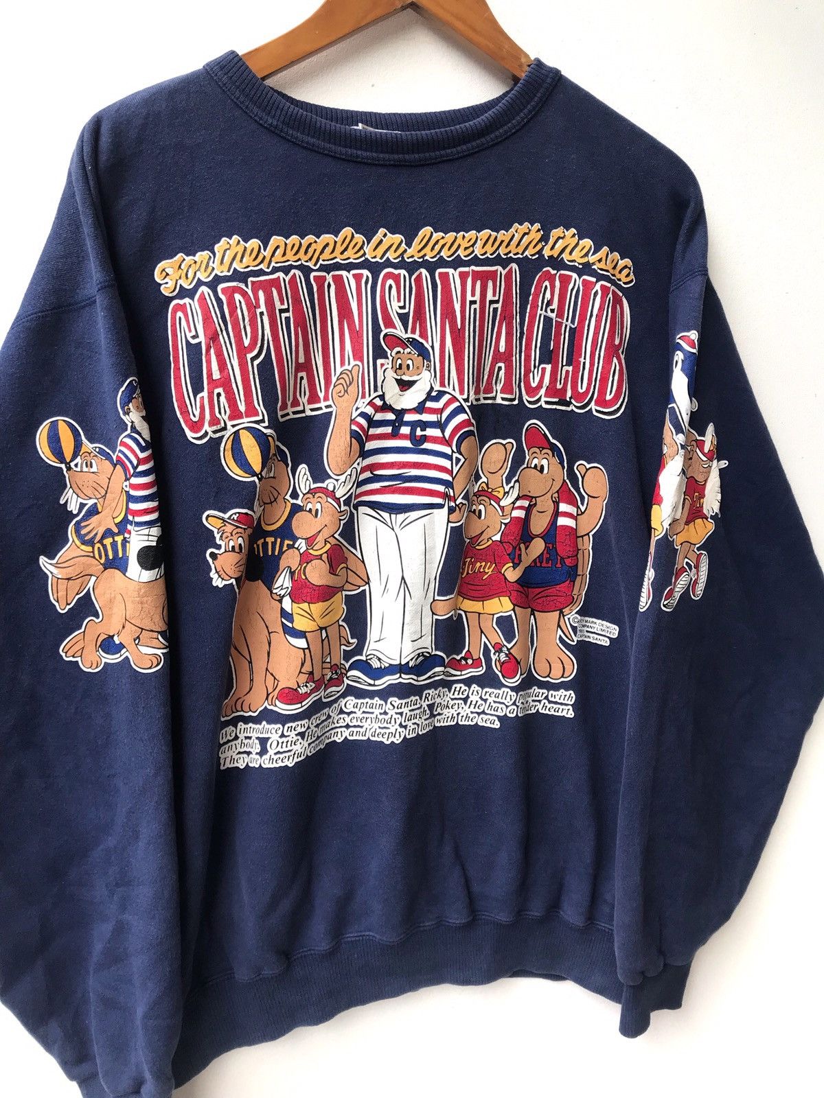 Vintage VINTAGE CARTOON SWEATSHIRT CAPTAIN SANTA AND THE GANG Size US M / EU 48-50 / 2 - 6 Thumbnail
