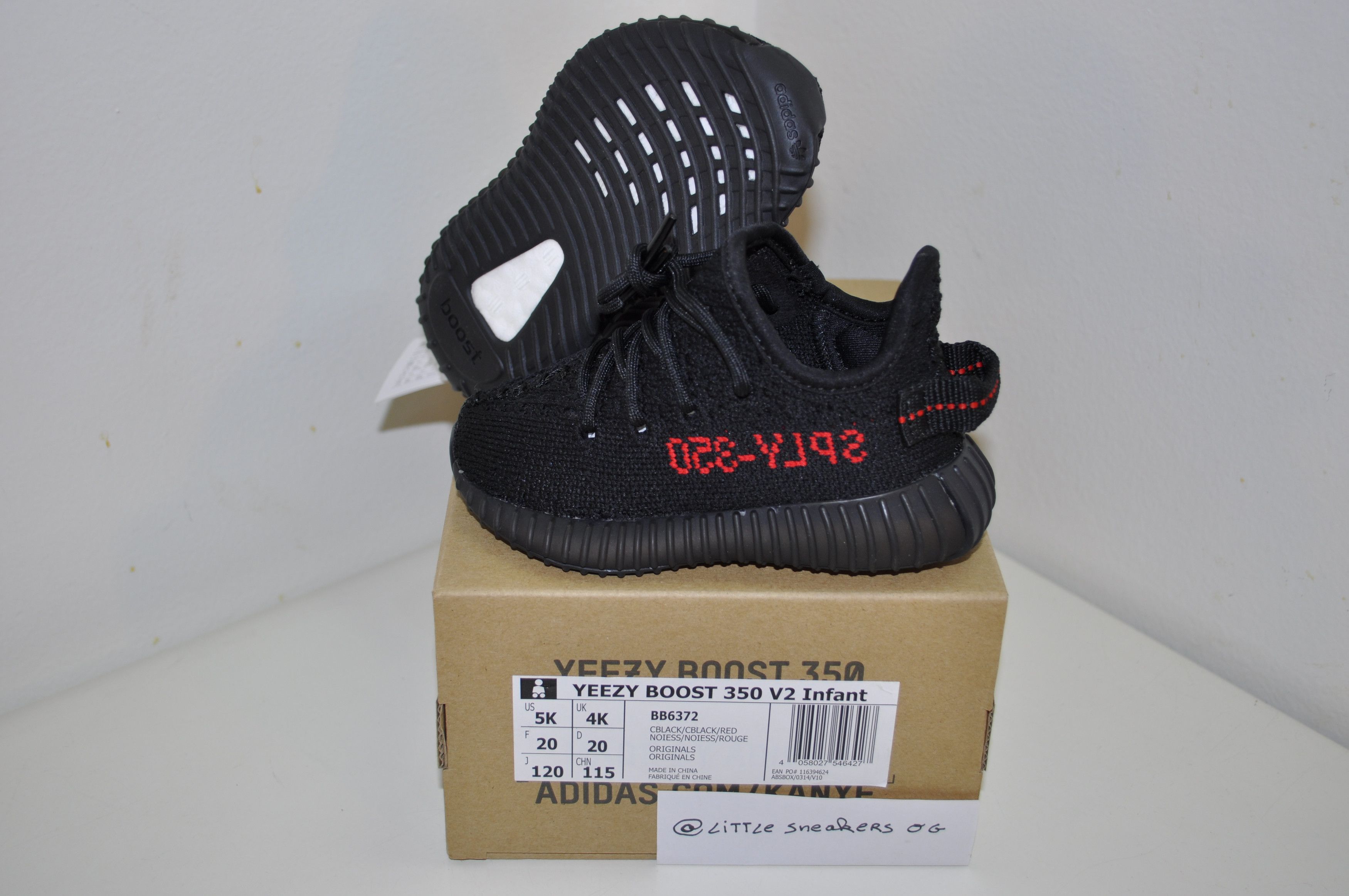 Adidas Adidas Yeezy Boost 350 V2 Black red Infant Size 5K Us 4K UK 20 Eu Grailed