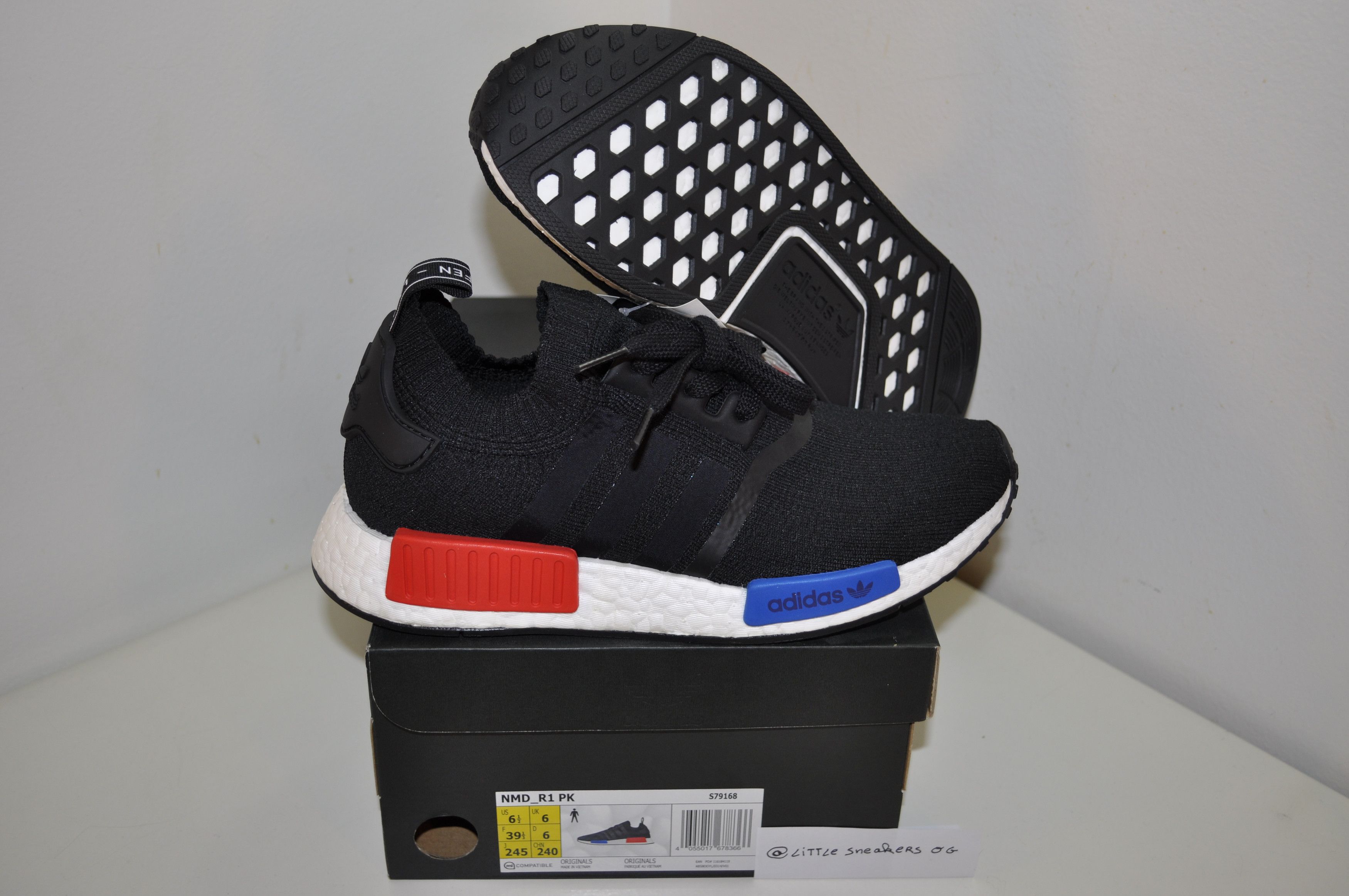 Adidas NMD OG core black lush red Size US UK 39 1/3 Eu