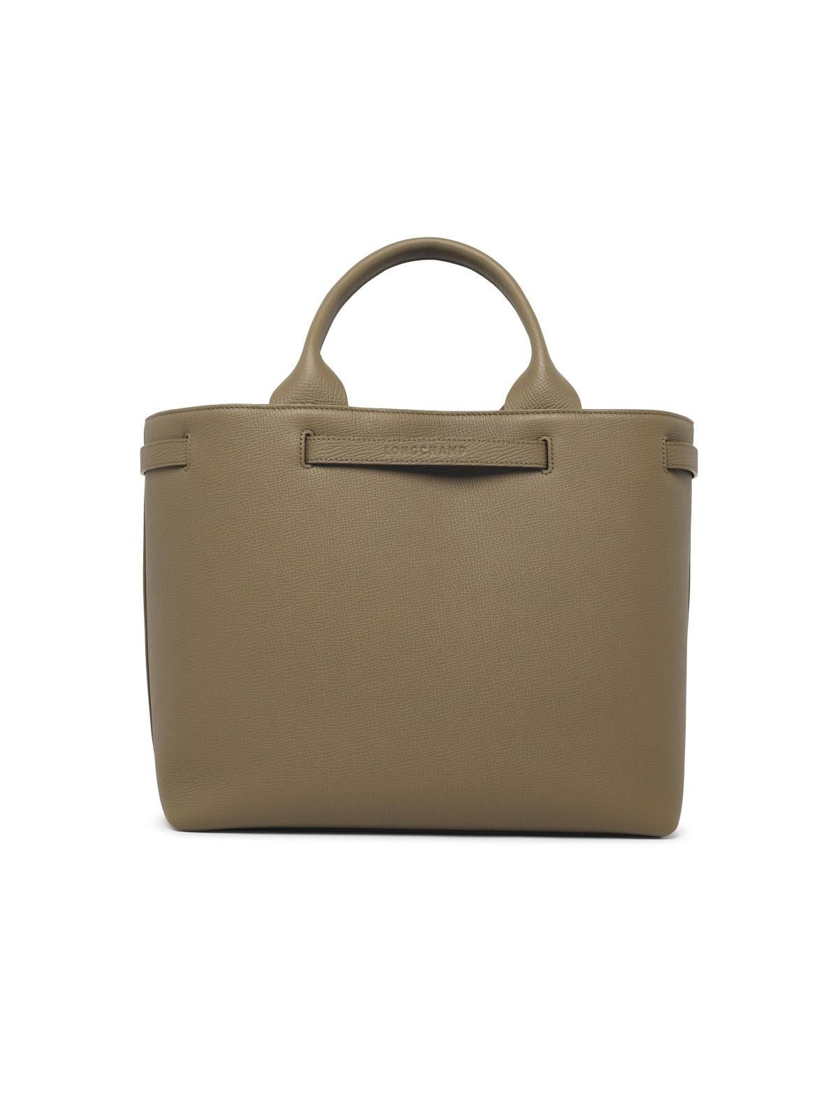 Longchamp LONGCHAMP 'L Le Smart' Leather 'Olive' Shopping Bag Size ONE SIZE - 3 Thumbnail