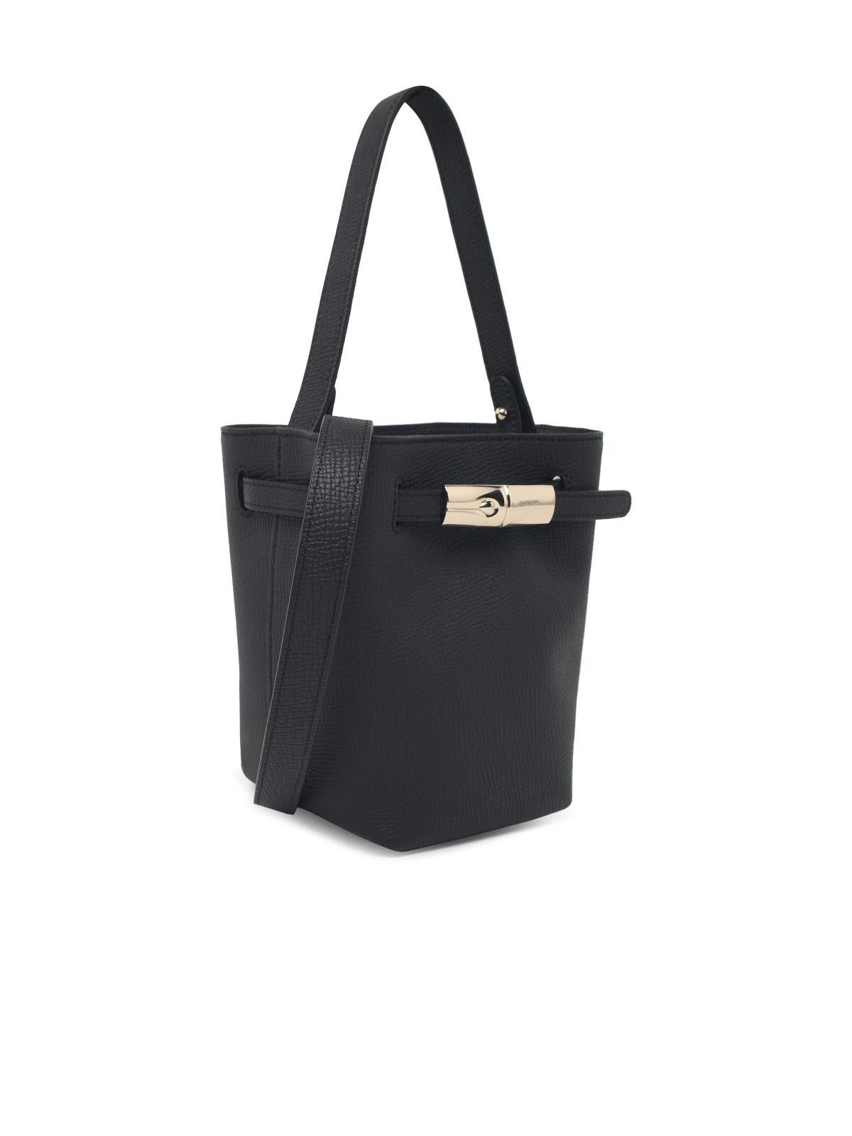 Longchamp LONGCHAMP 'Le Smart Flow' Black Leather Bag Size ONE SIZE - 2 Thumbnail