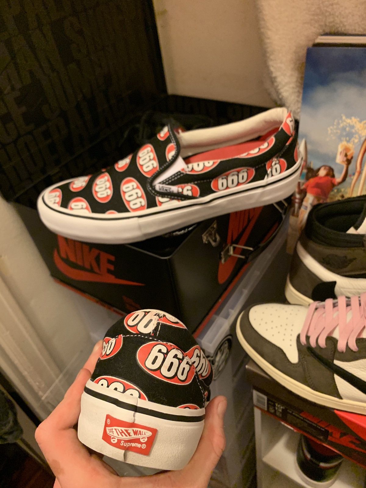 Supreme Supreme 666 Slip On Vans | Grailed