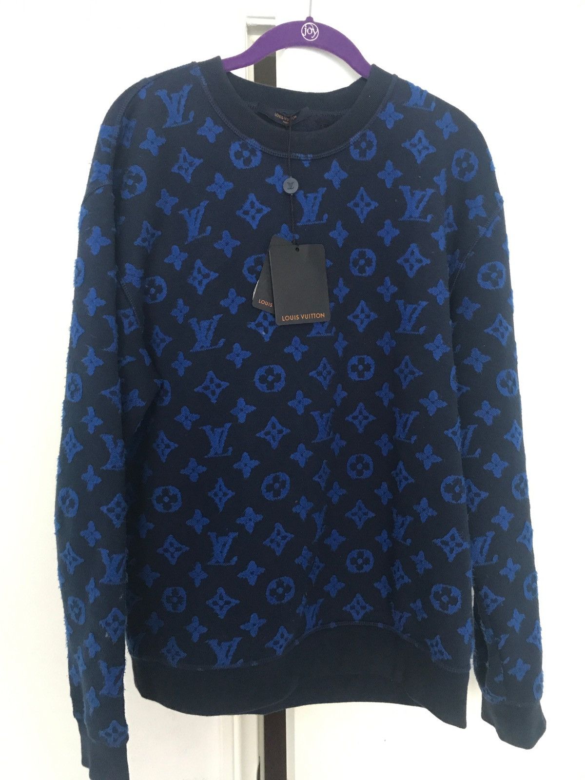 Full monogram jacquard crew neck best sale