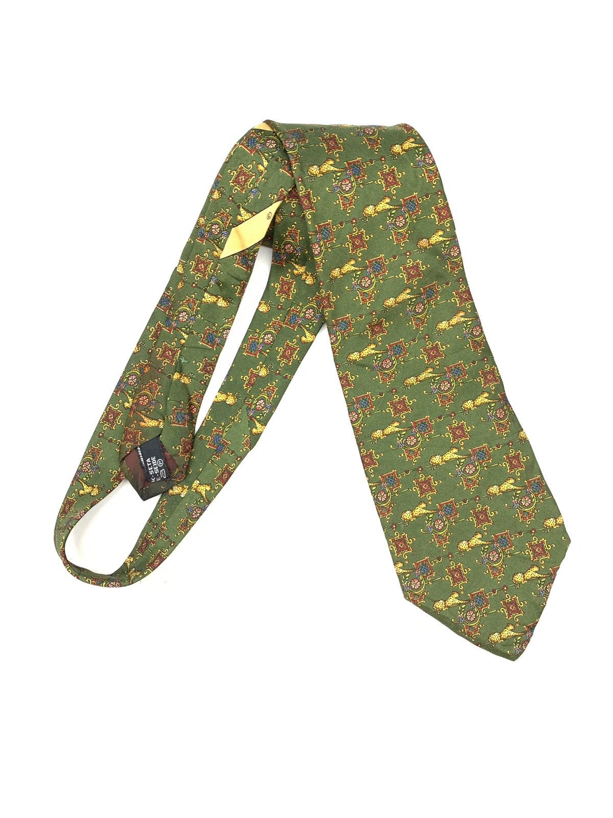 Salvatore Ferragamo × Vintage Made in Italy Salvatore Ferragamo Silk Men's Tie Size ONE SIZE - 2 Thumbnail