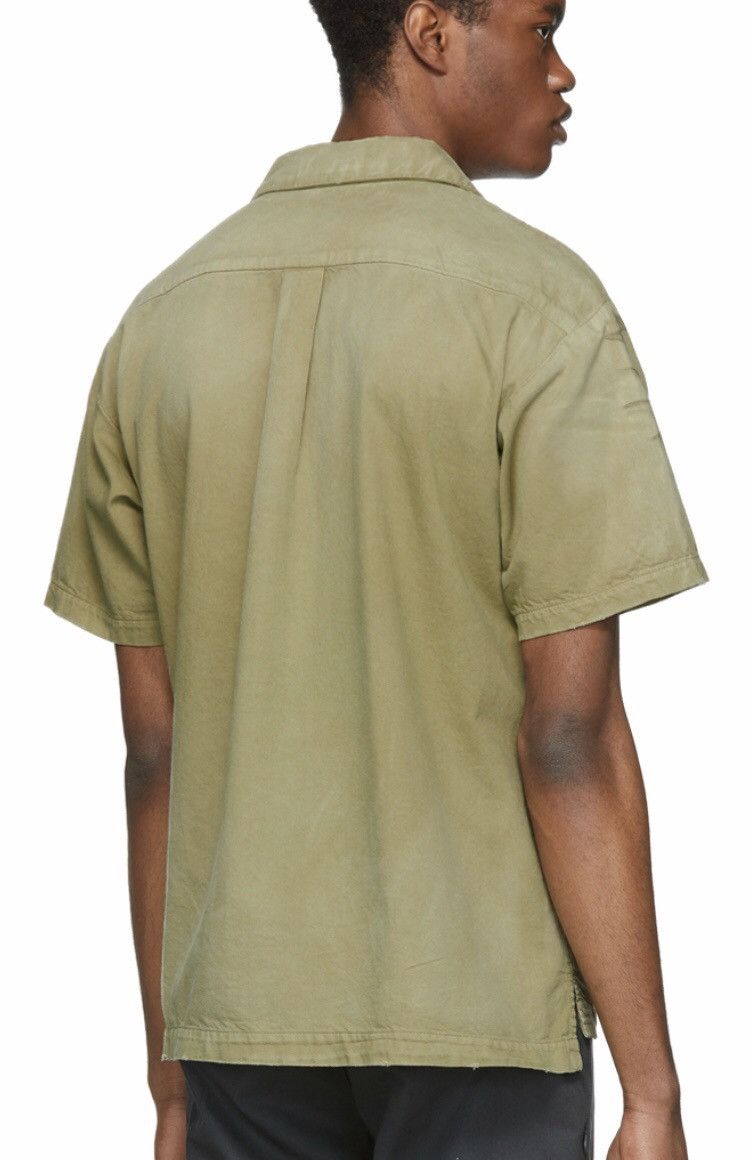 John Elliott Petrol Bowling Gas Station Light Olive Twill Shirt Size US L / EU 52-54 / 3 - 3 Thumbnail