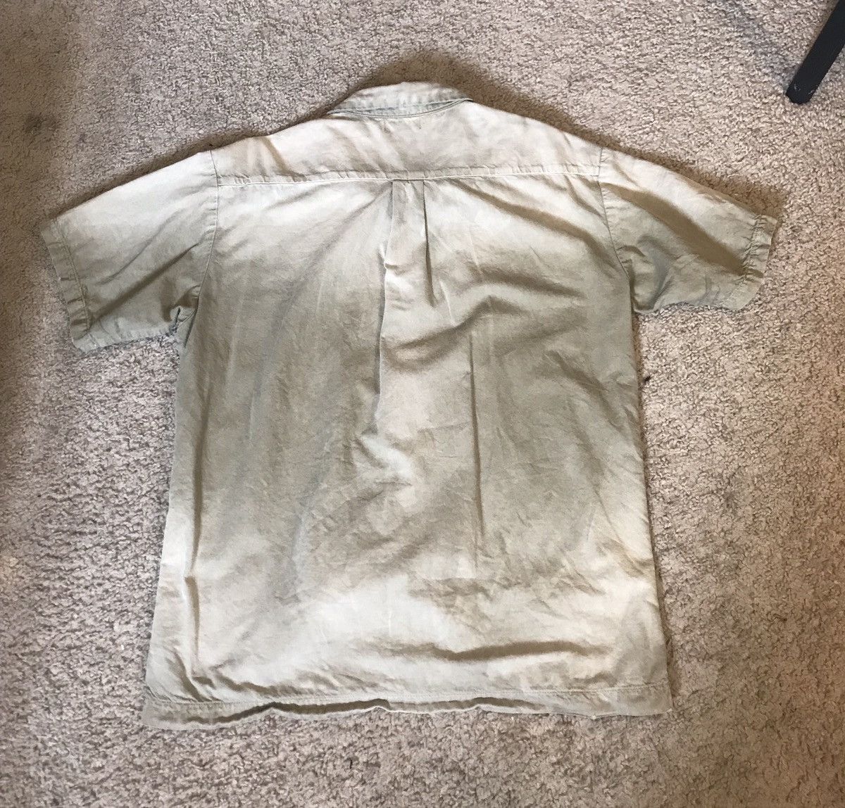 John Elliott Petrol Bowling Gas Station Light Olive Twill Shirt Size US L / EU 52-54 / 3 - 6 Thumbnail