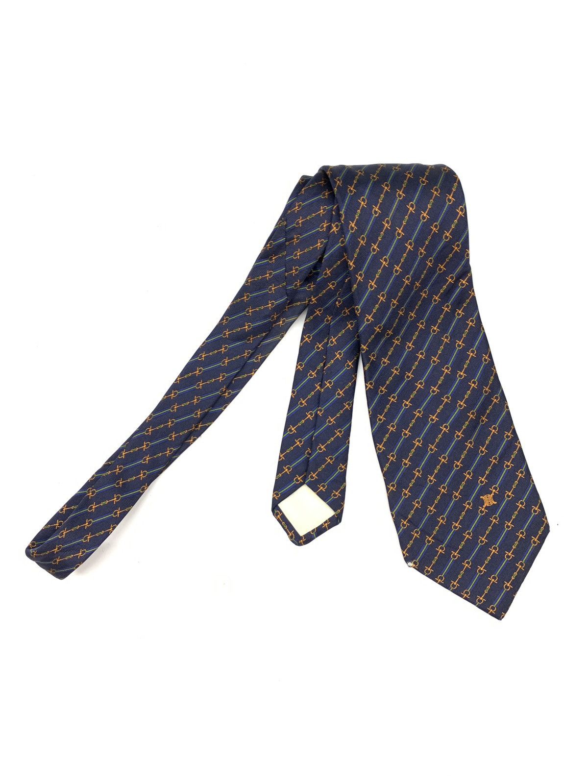 Celine × Designer Celine Silk Made In Italy Monogram Tie Size ONE SIZE - 2 Thumbnail