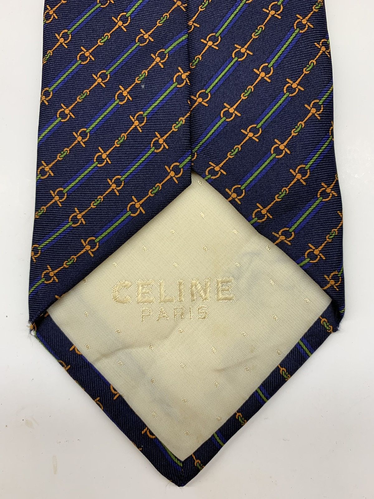 Celine × Designer Celine Silk Made In Italy Monogram Tie Size ONE SIZE - 5 Thumbnail